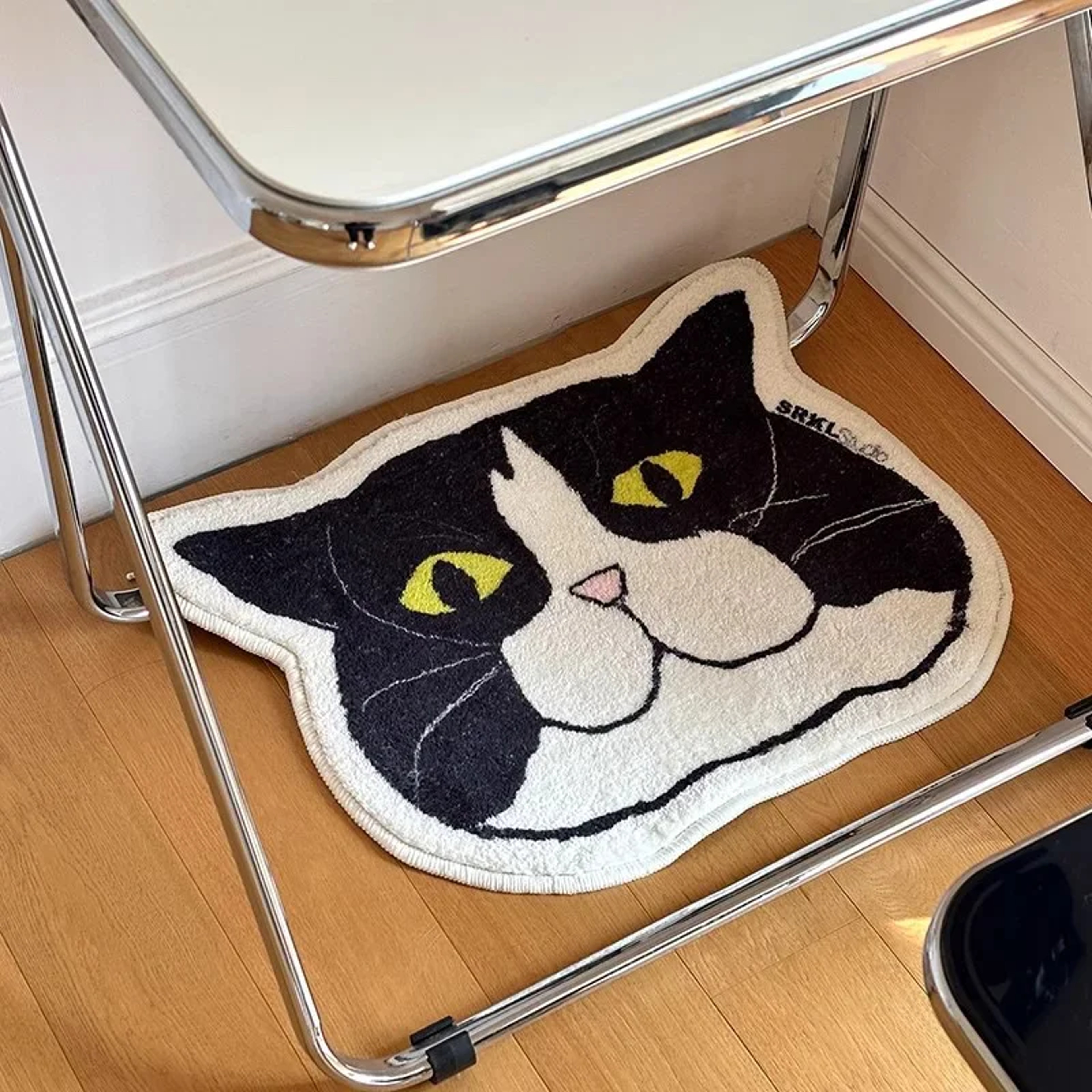 Cute Cat Non Slip Floor Mat Waterproof Stain Resistant Pet Themed Bathroom Kitchen Rug 1