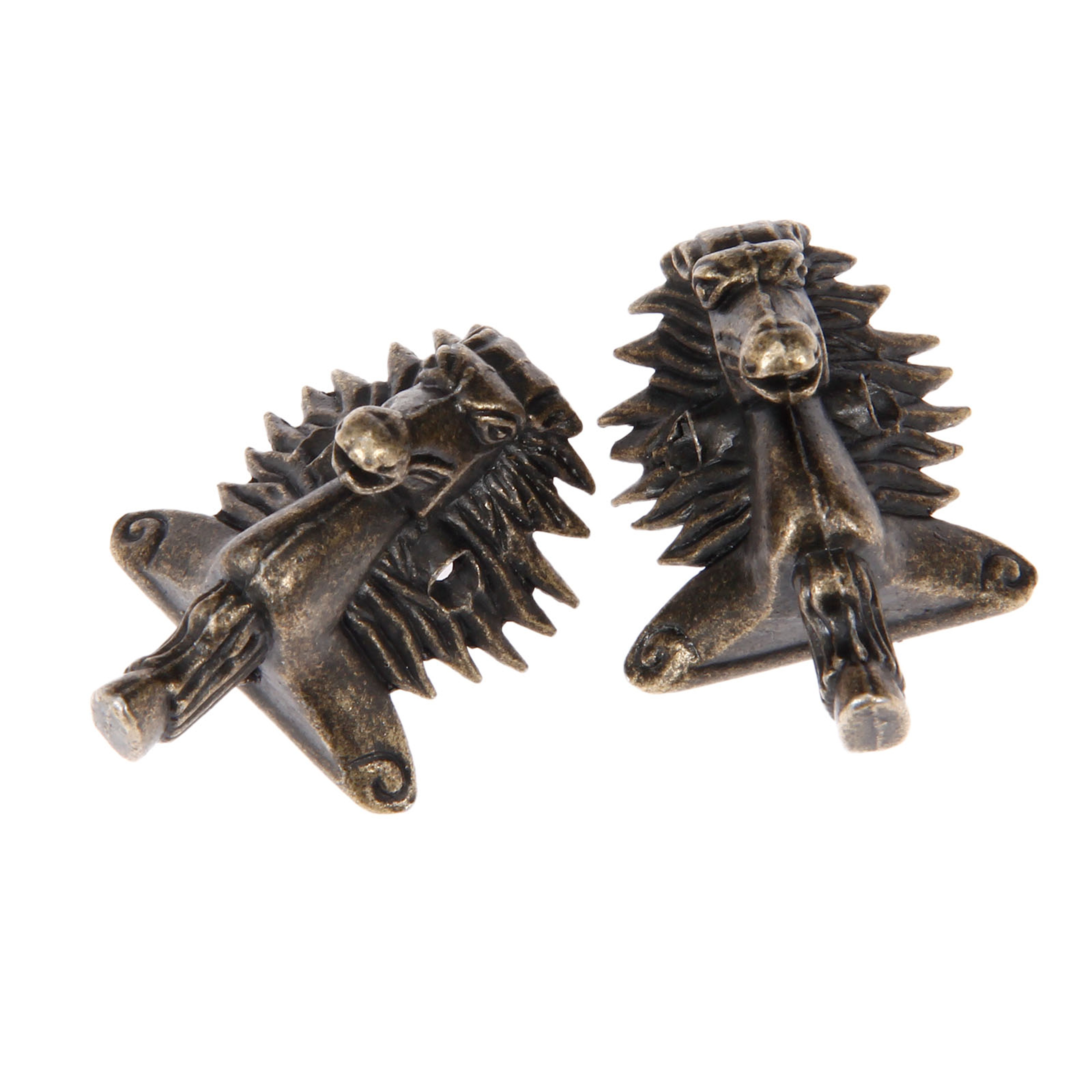 Vintage Zinc Alloy jewelry box corner protectors Antique Bronze Decorative Feet Guards – view 4