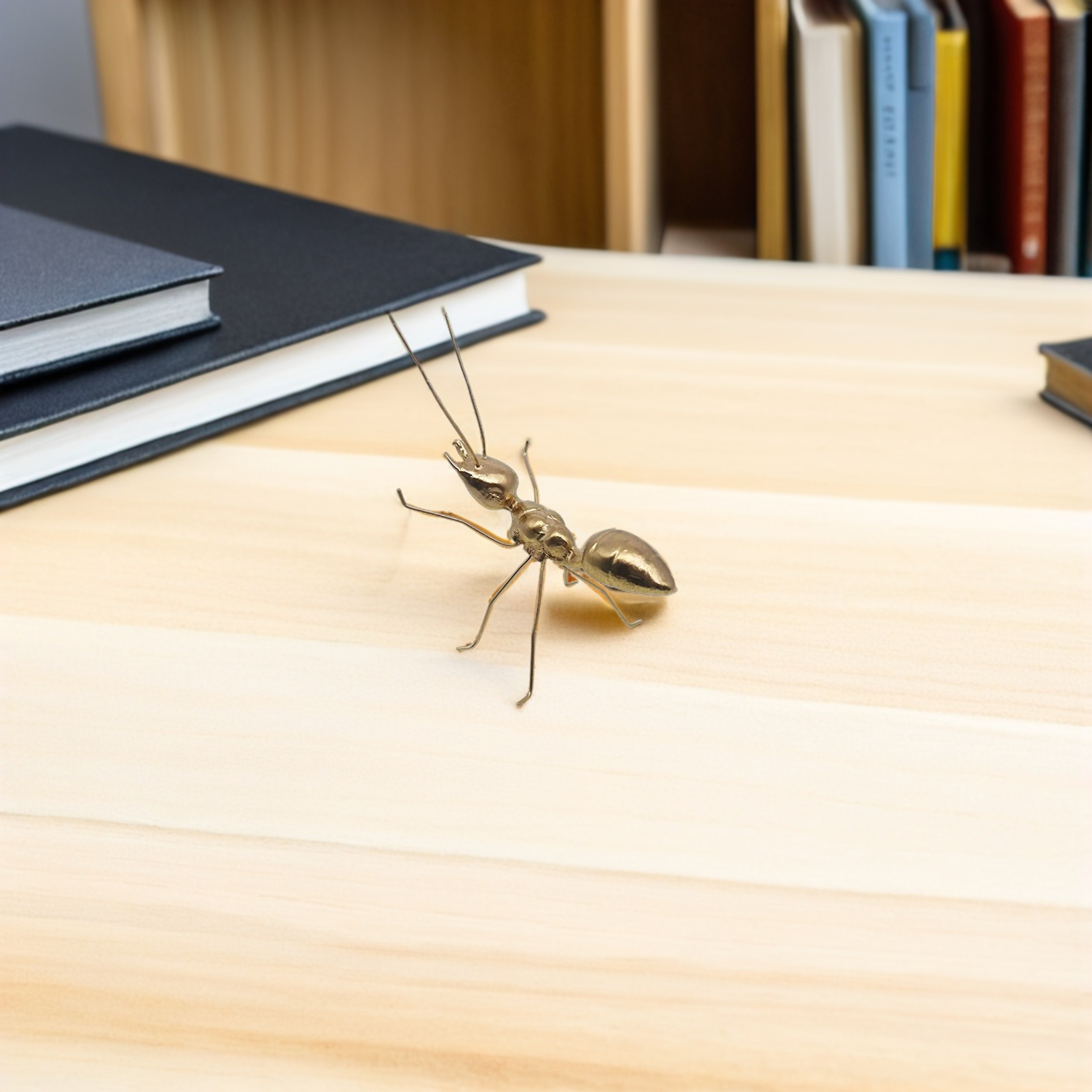 Metal Ant Sculpture Modern Home Decor Accent Miniature Table Figurine – view 6