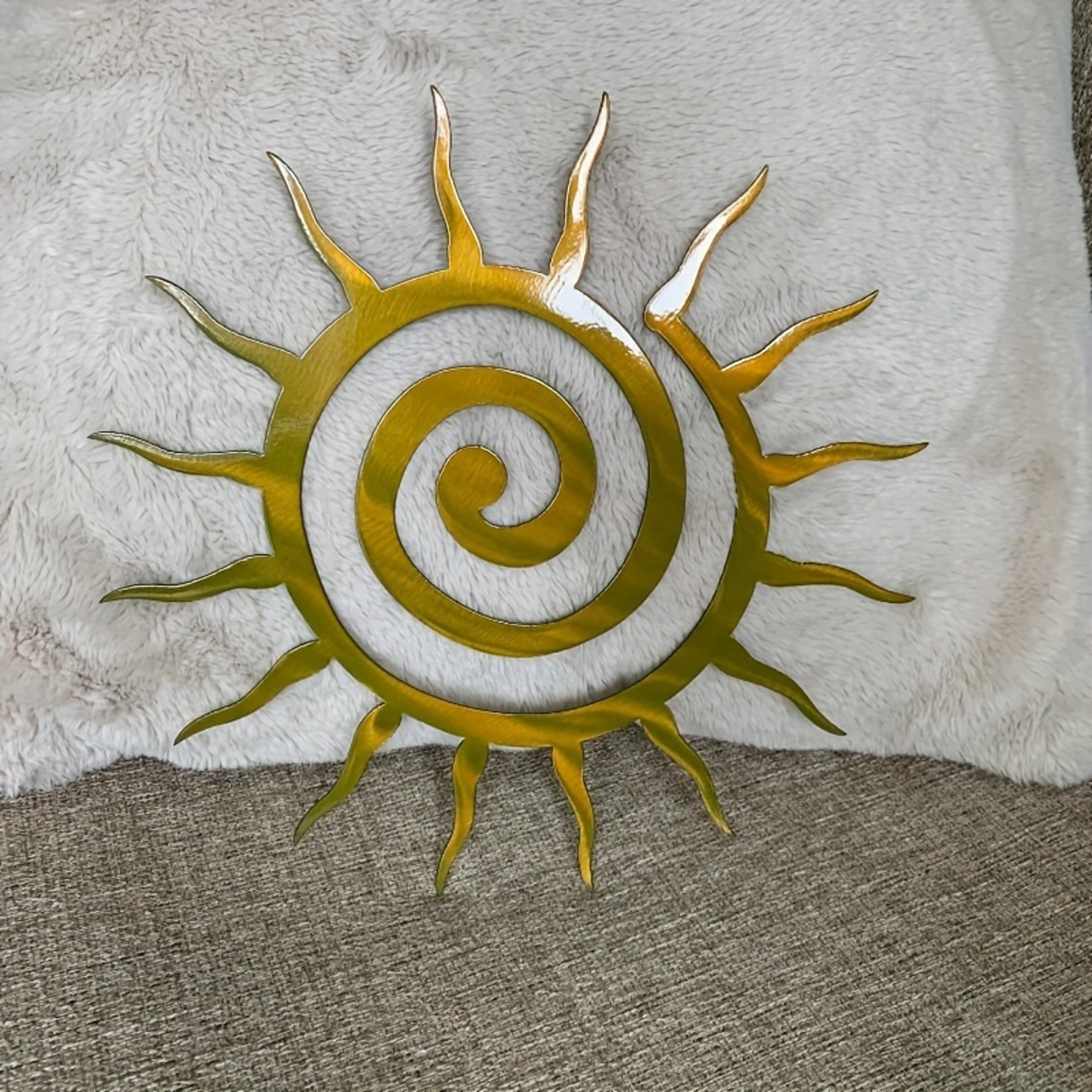 Antique Coiled Star Metal Wall Sculpture For Outdoor Wall Decor  Rustic Garden Accent 3