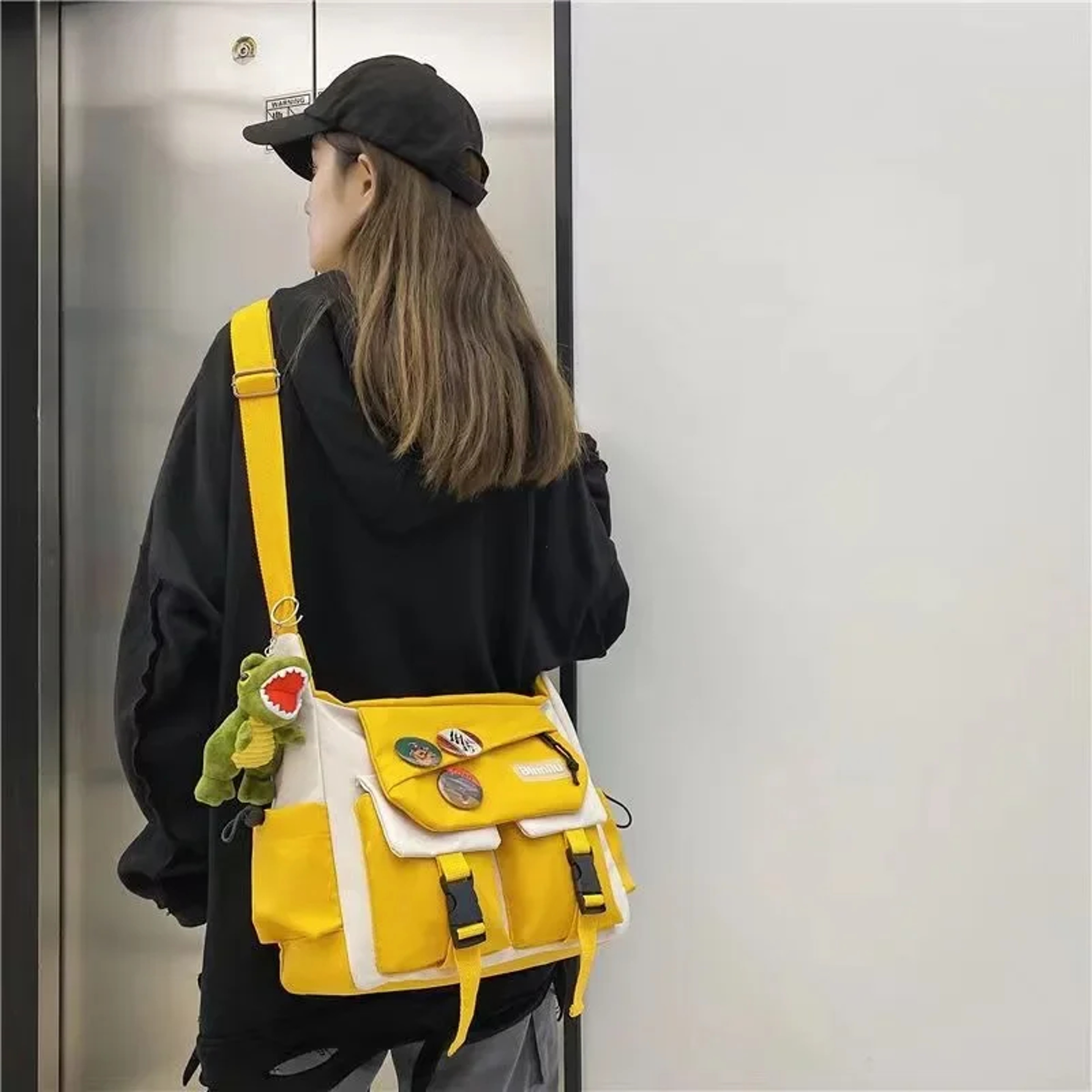 Canvas Crossbody Bag For Women Casual Messenger School Shoulder Bag 2