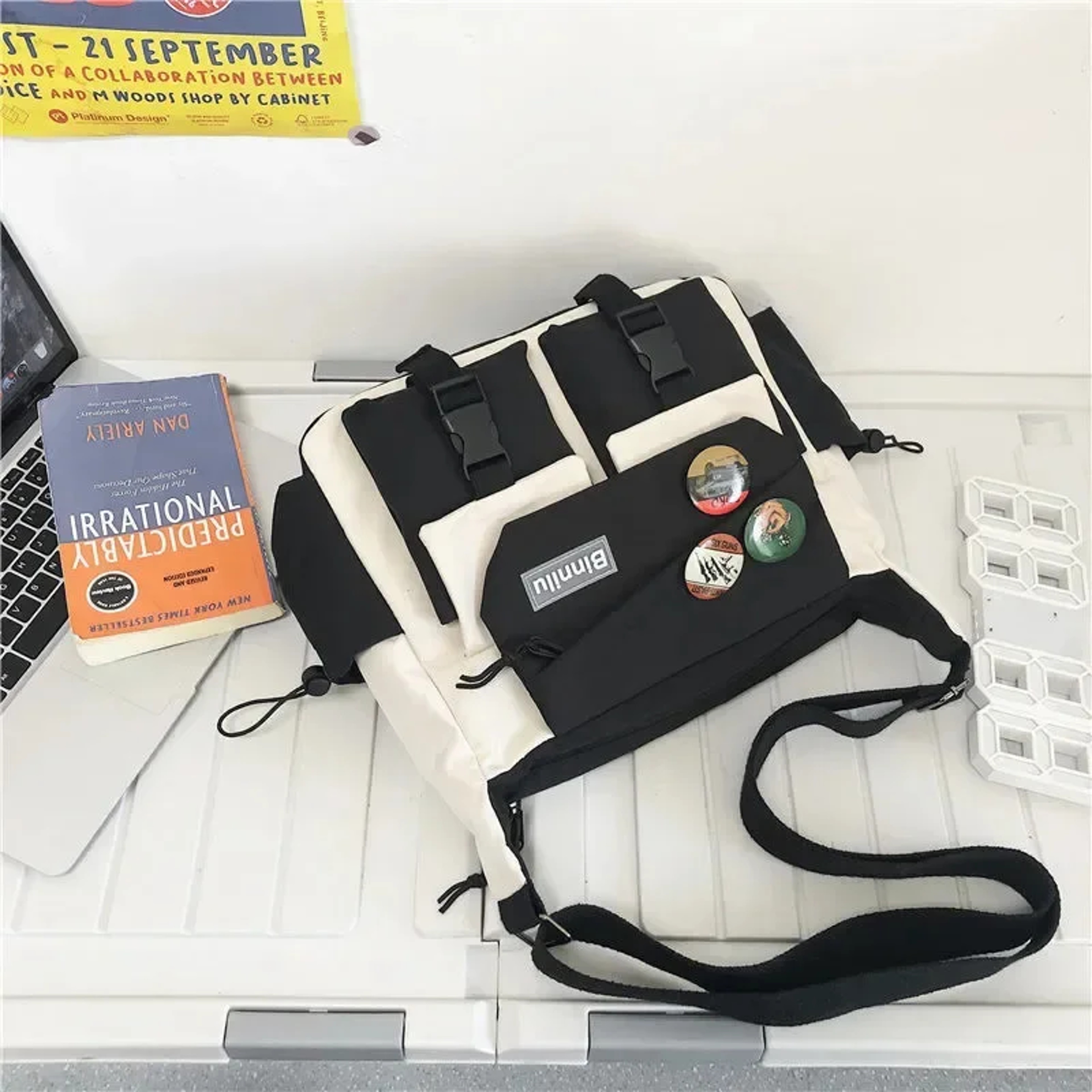 Canvas Crossbody Bag For Women Casual Messenger School Shoulder Bag 5