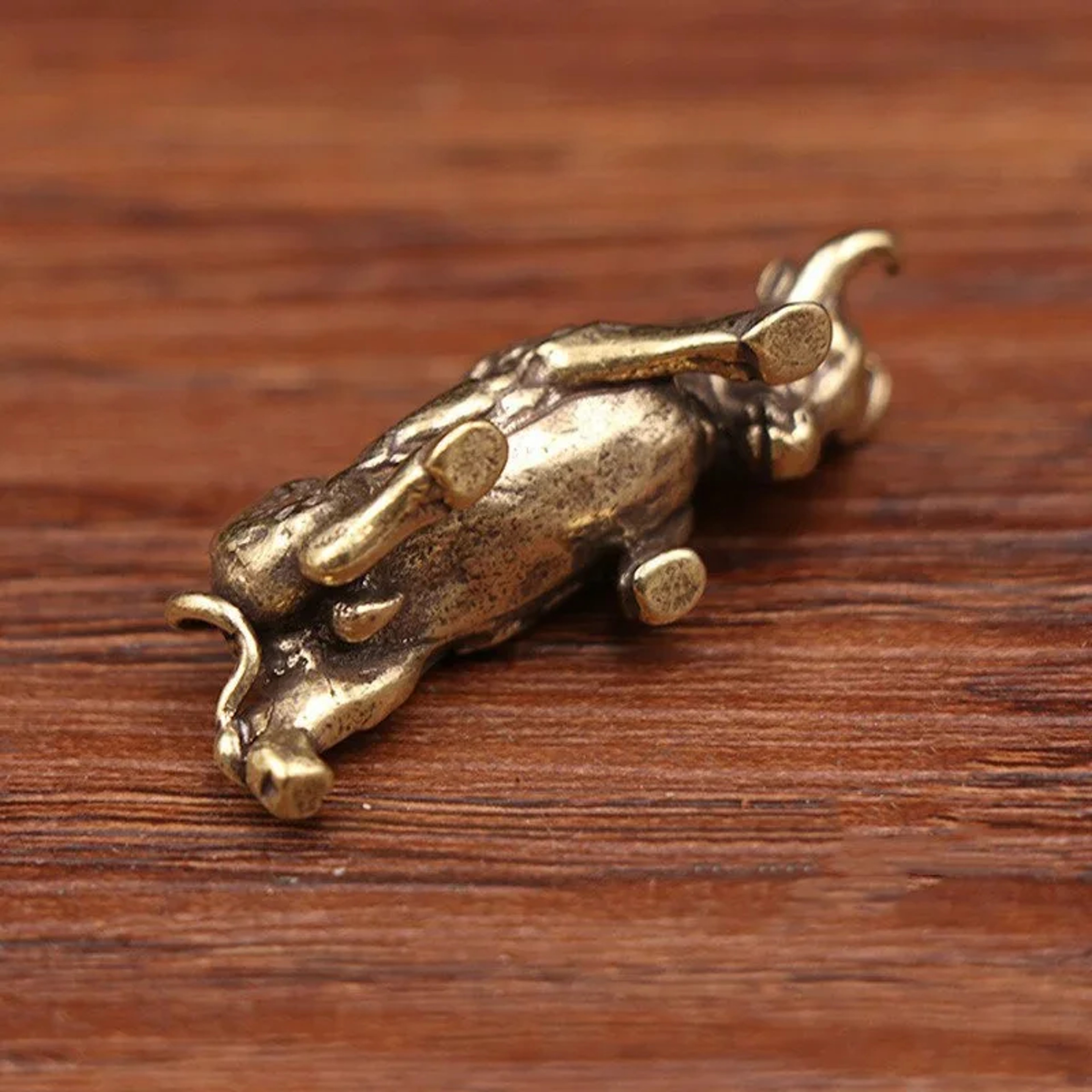 Brass Bull Statue Feng Shui Wealth Attracting Decor For Desk And Home 2