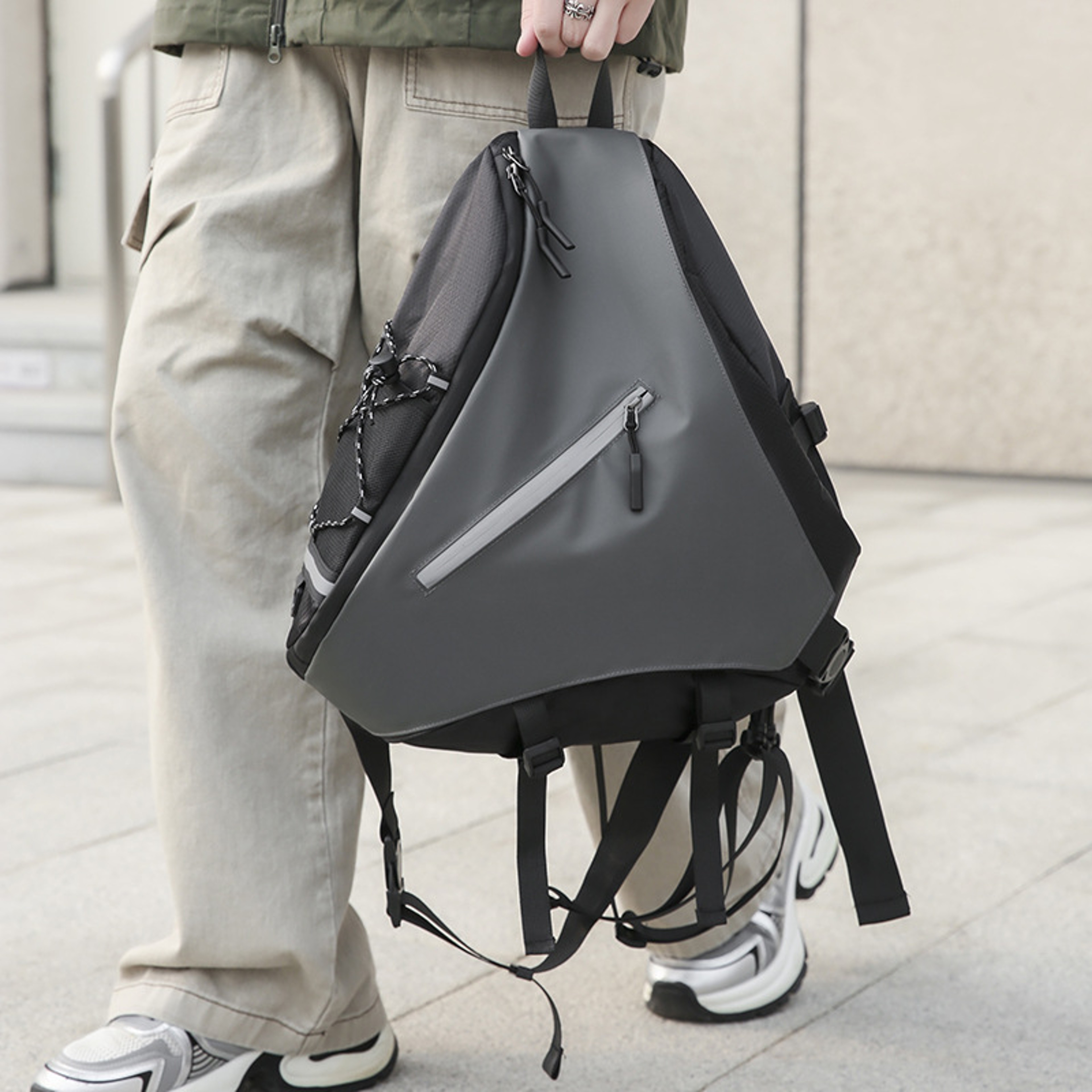 Men Crossbody Chest Bag Waterproof Large Capacity Sling Backpack 1