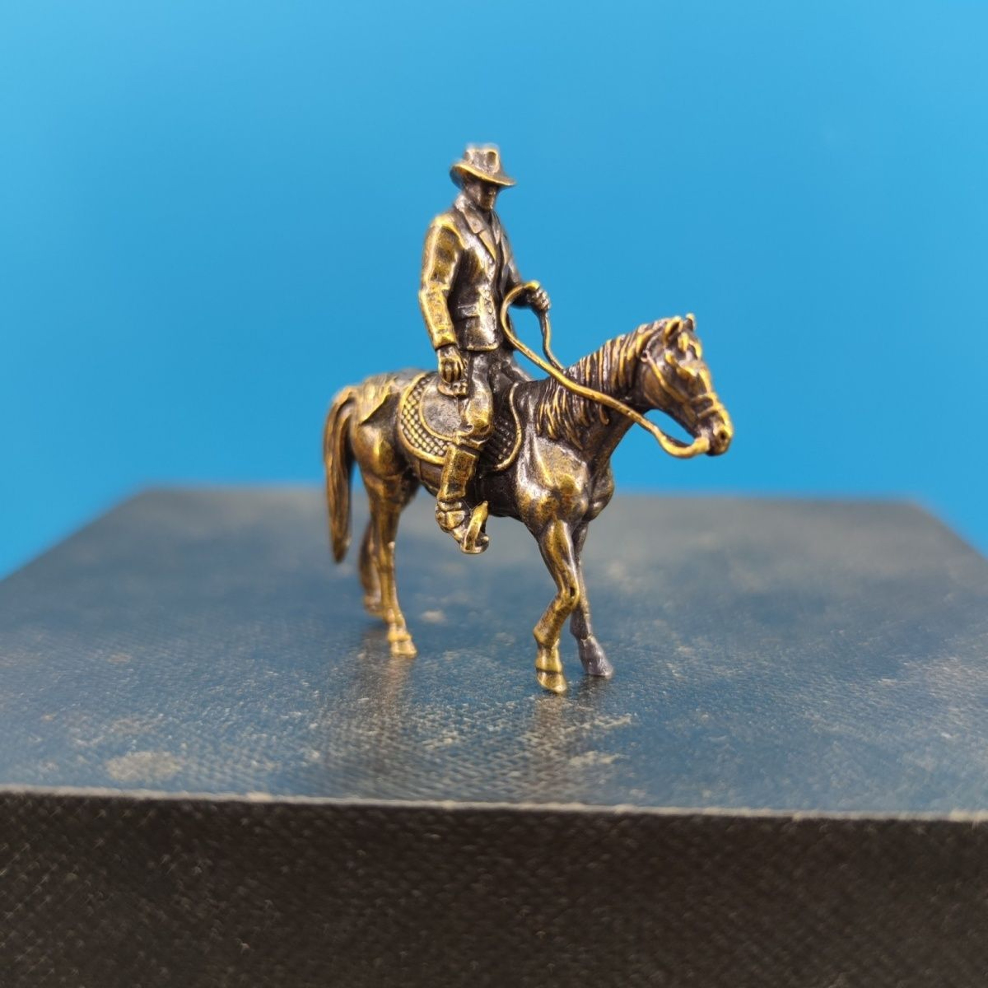 Vintage Brass Horse Figurine Miniature Desk Ornament For Home Car  Bonsai Decor 1