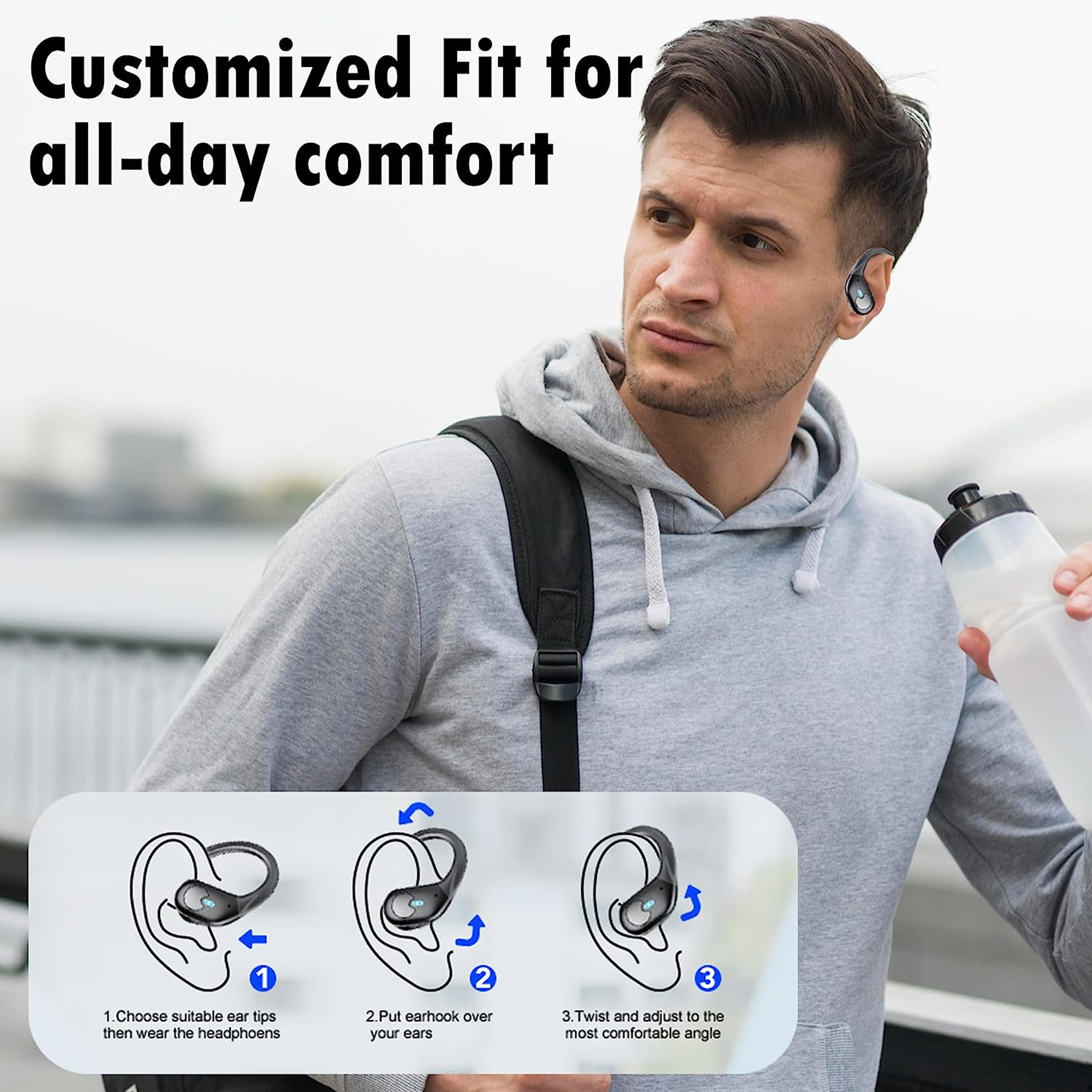 Mini Wireless Bluetooth Earbuds with ENC Mic & Charging Case – TWS Noise Cancelling Earphones – view 4