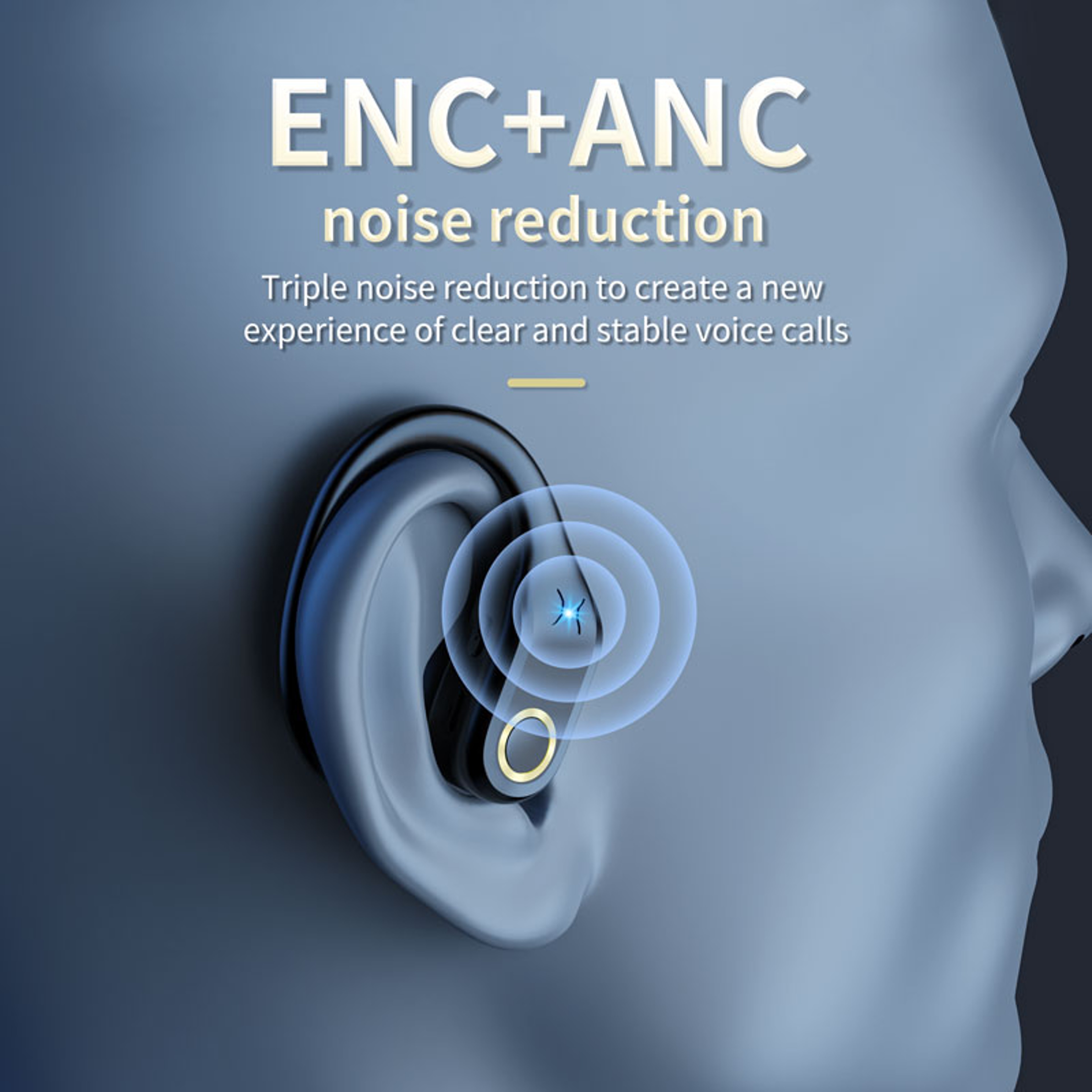 Active Noise Cancelling Wireless Earbuds with Dual Mic ENC Bluetooth TWS Headphones – view 4