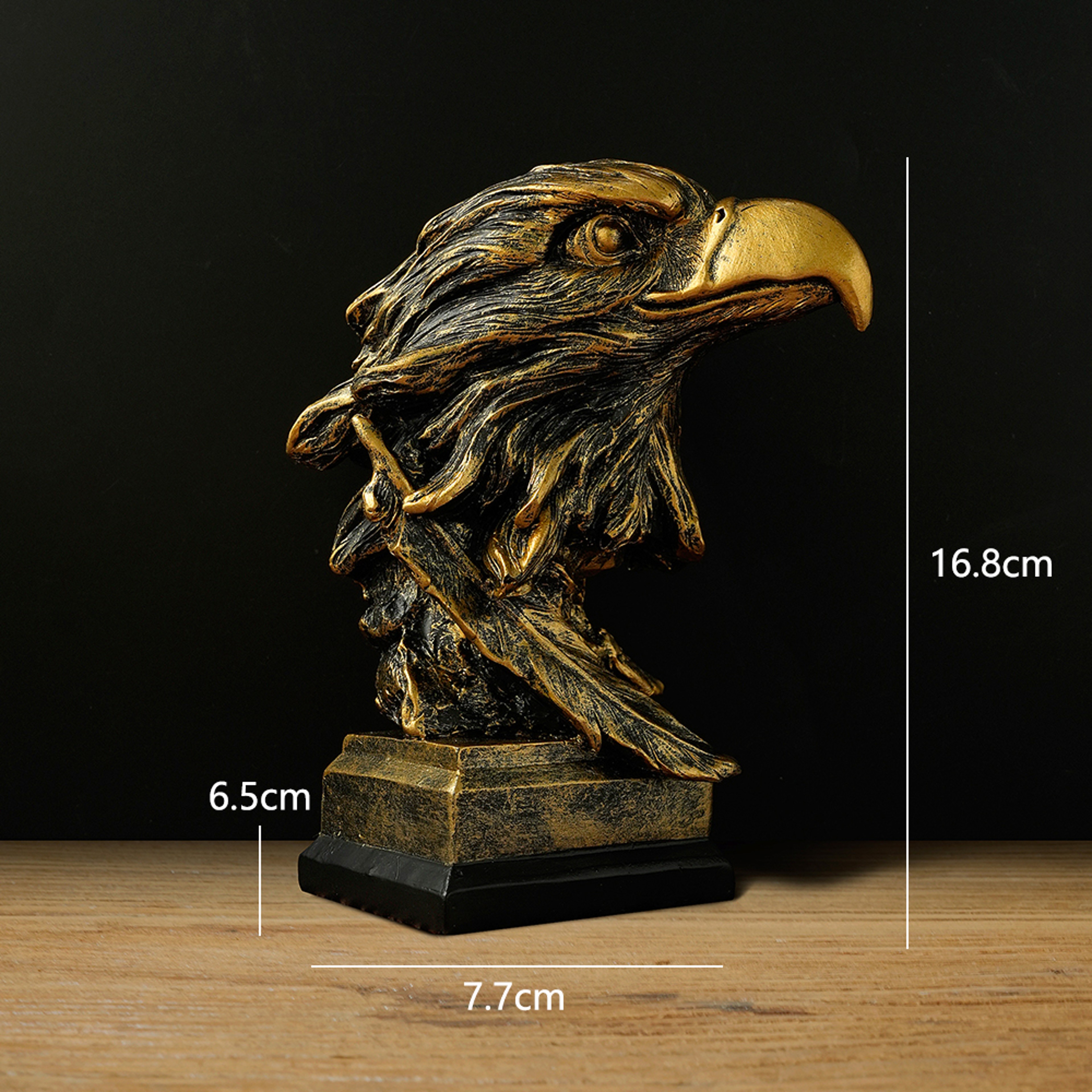Majestic Eagle Head Statue Resin Wildlife Decor For Home Office Display 3