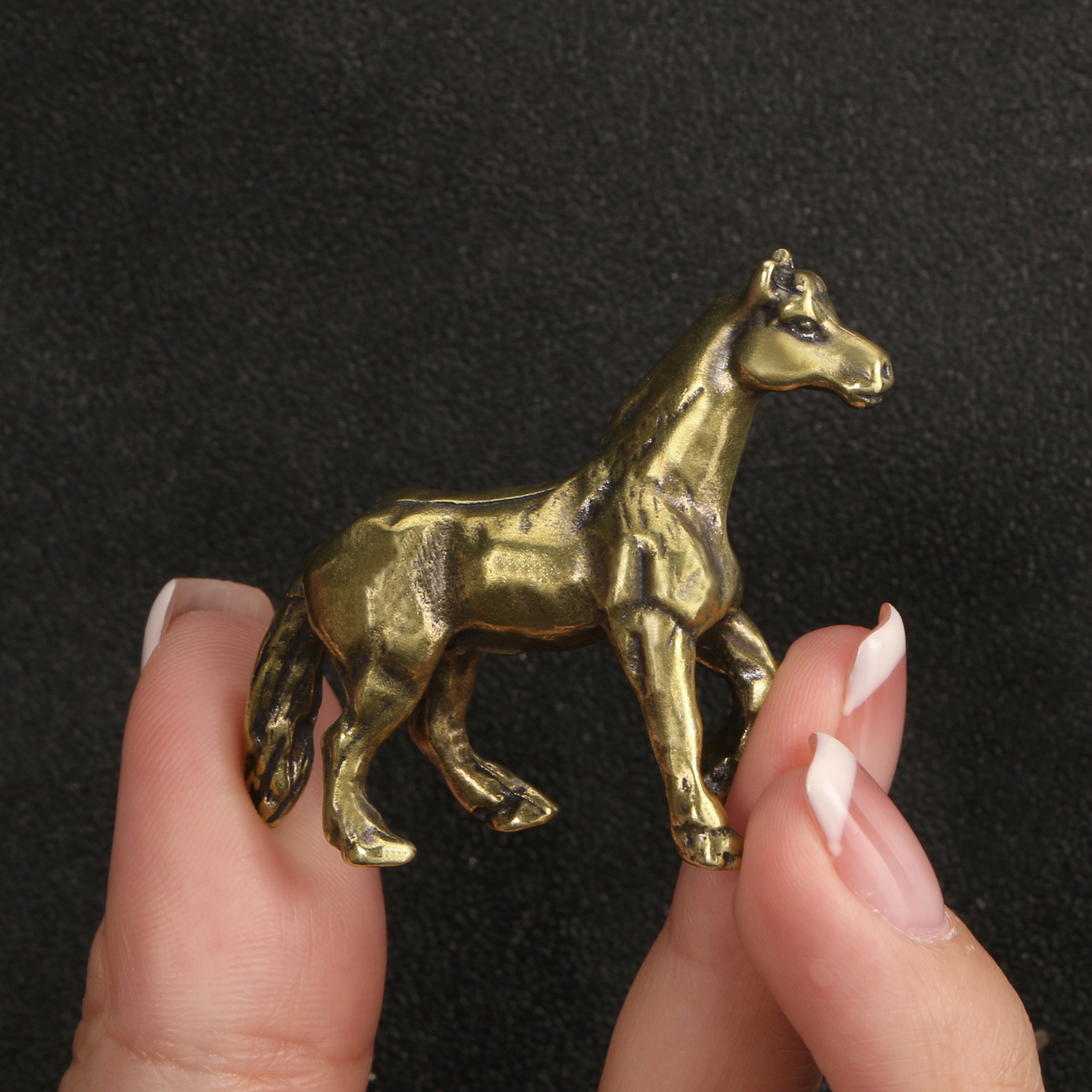 Antique Brass Zodiac Horse Figurine Feng Shui Desk Decor Lucky Chinese Horse Statue Gift 6