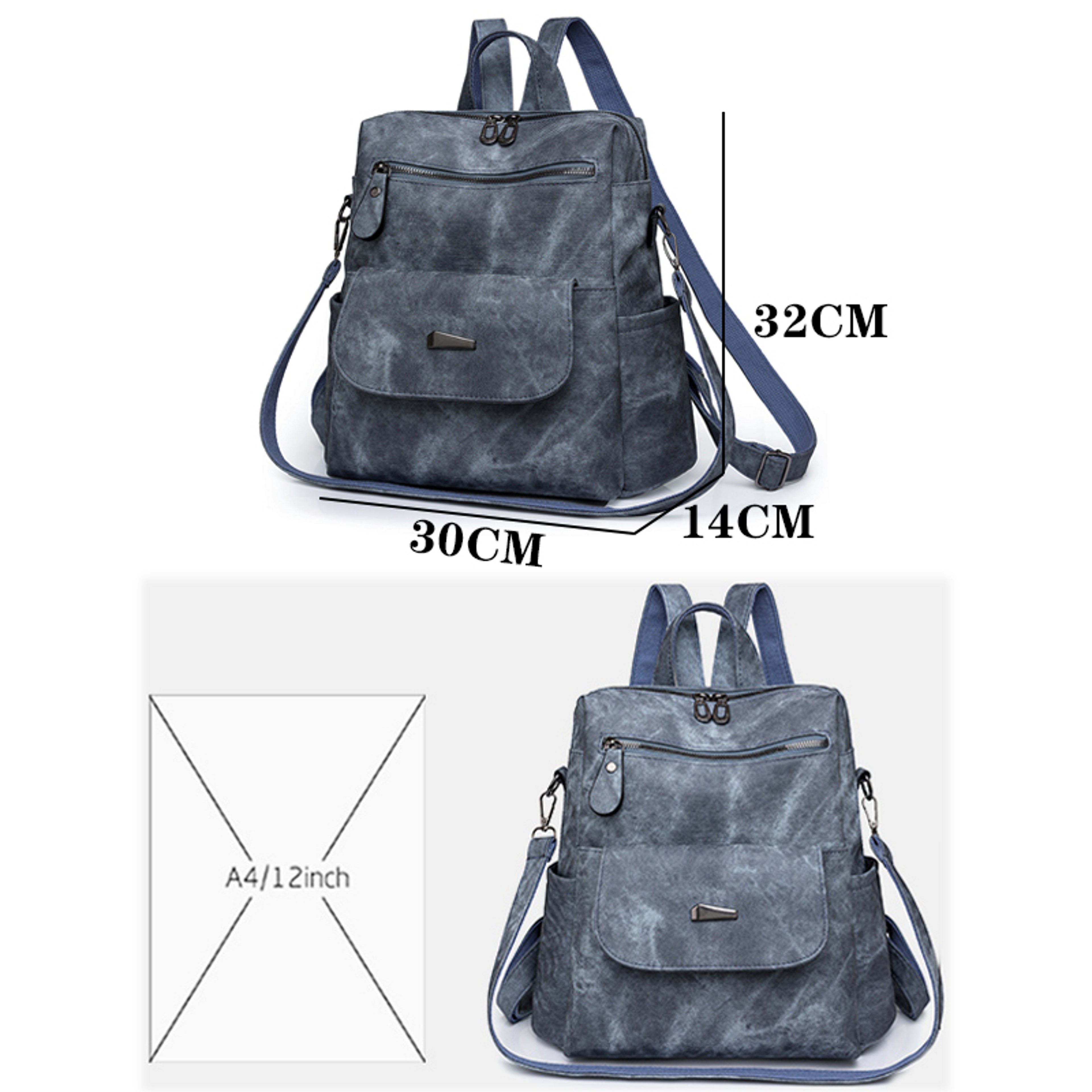 Urban Chic Leather Backpack Women Large Capacity Fashion Travel Backpack – view 2