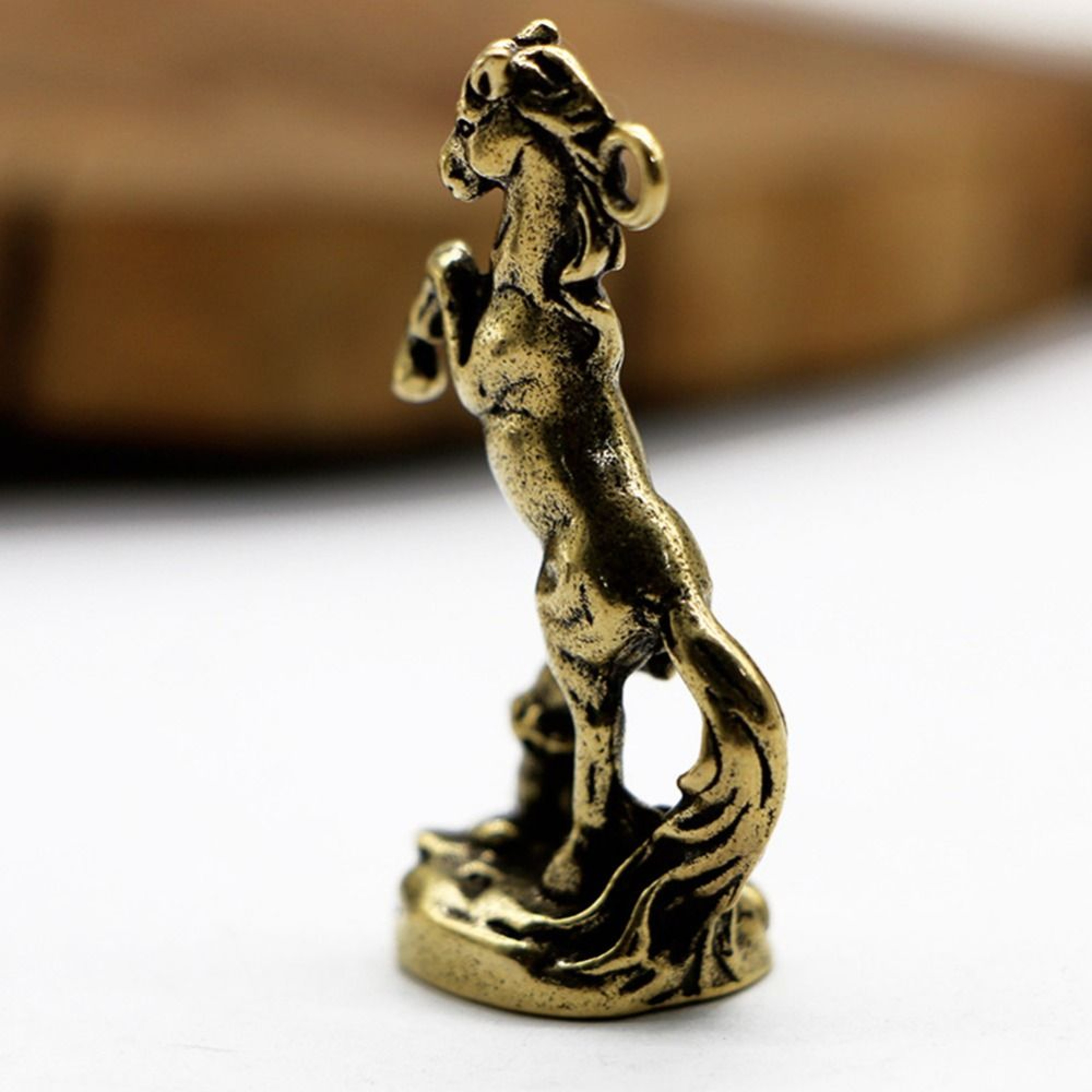 Feng Shui Lucky Horse Statue Brass Zodiac Coin Figurine For Wealth And Desk Decor 2