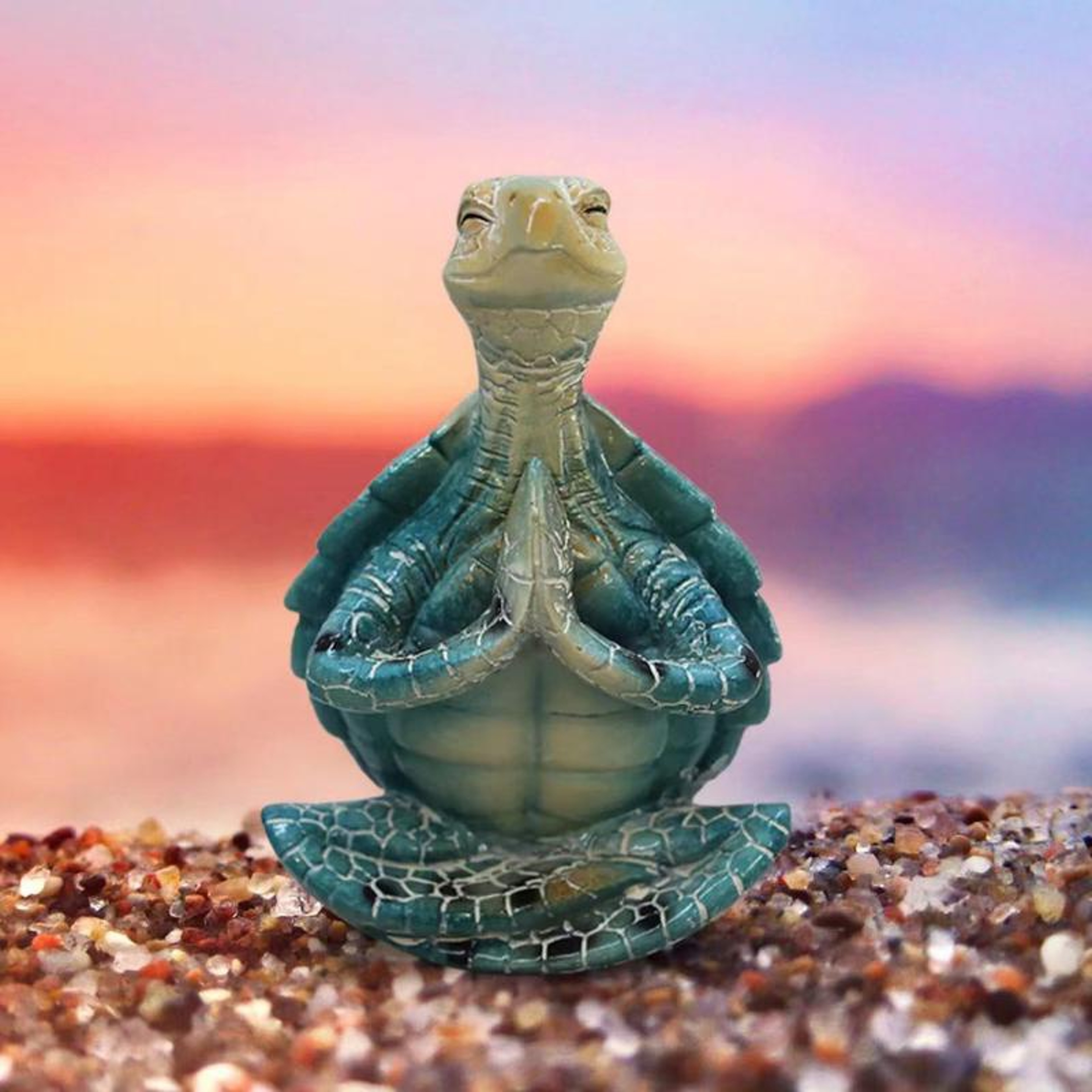Meditating Sea Turtle Statue Zen Garden Decor For Peaceful Home And Outdoor Spaces 1