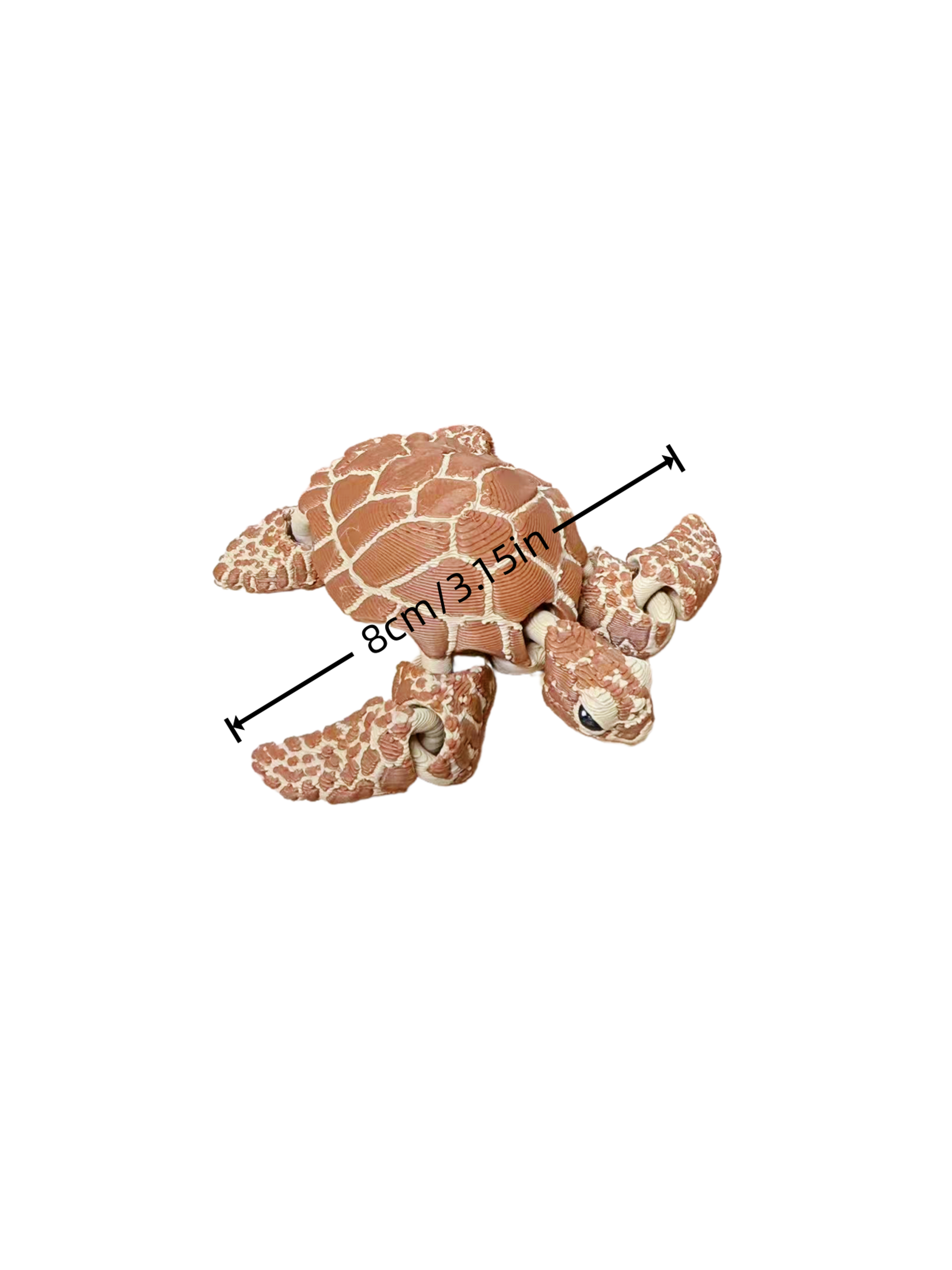 Articulated Turtle Figurine Flexible Desk Toy Aquarium Decor Gift 1