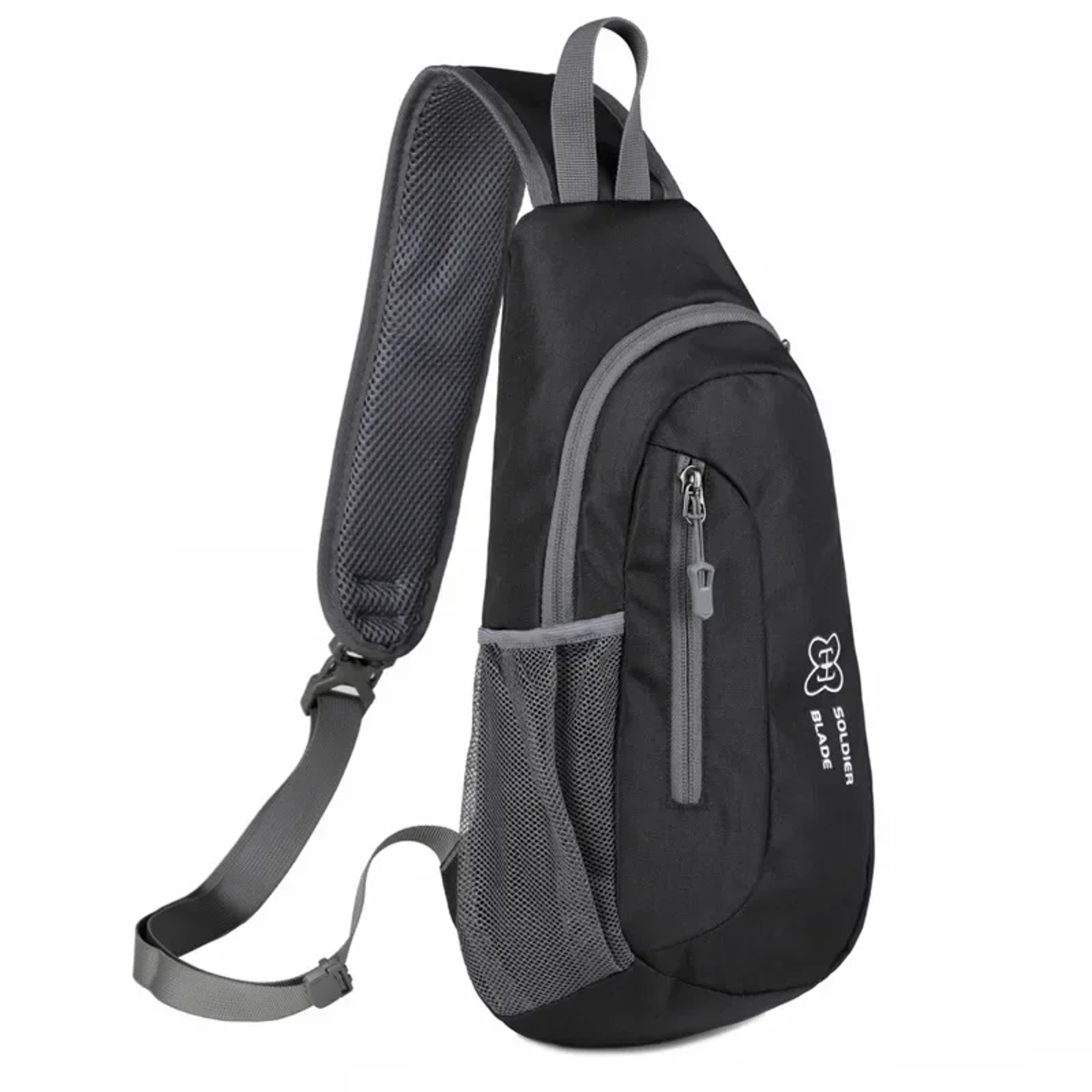 Outdoor Sling Chest Bag For Men And Women Lightweight Crossbody Backpack With Bottle Holder 7