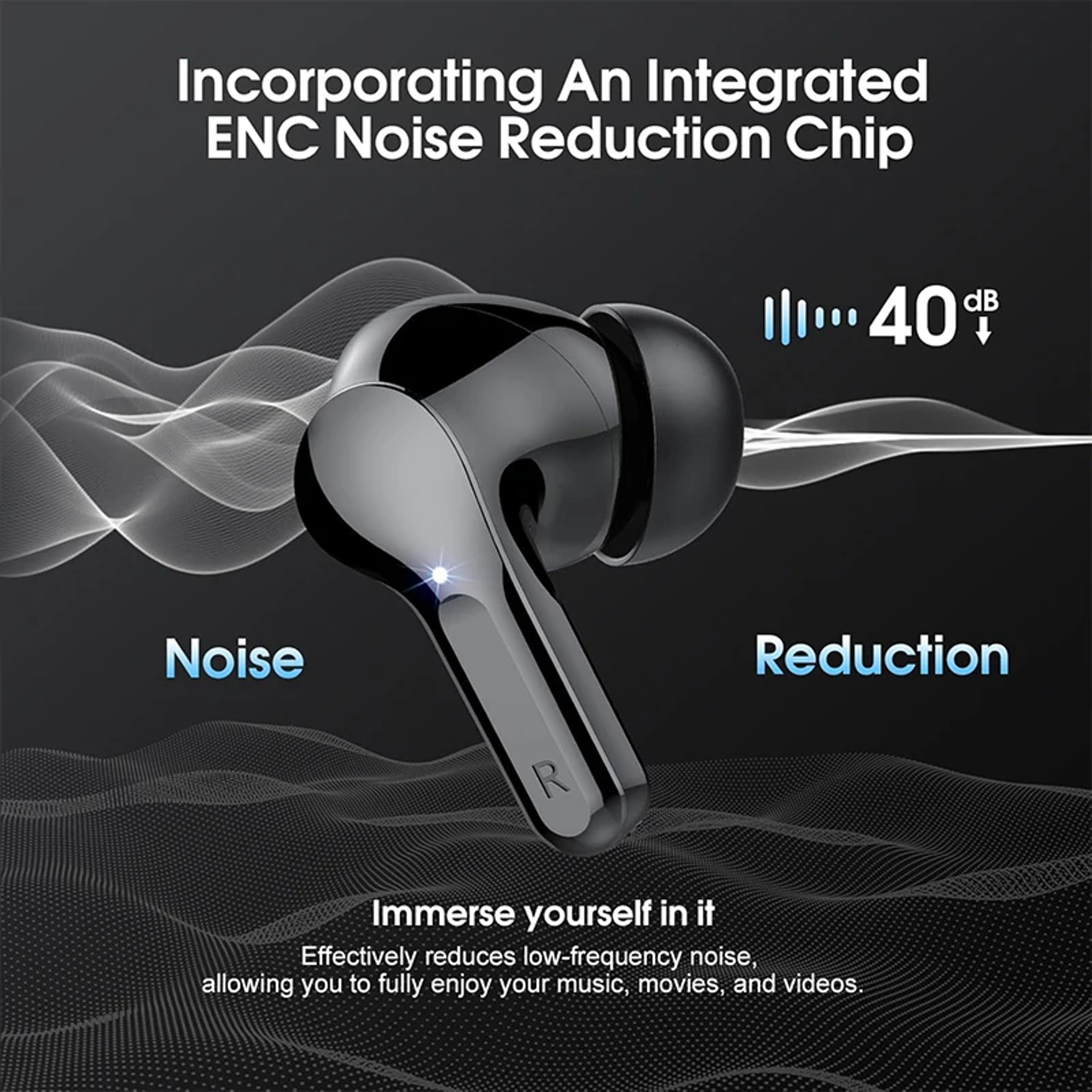 AeroBeat ENC Wireless Earbuds With LED Display And HiFi Stereo Sound 3