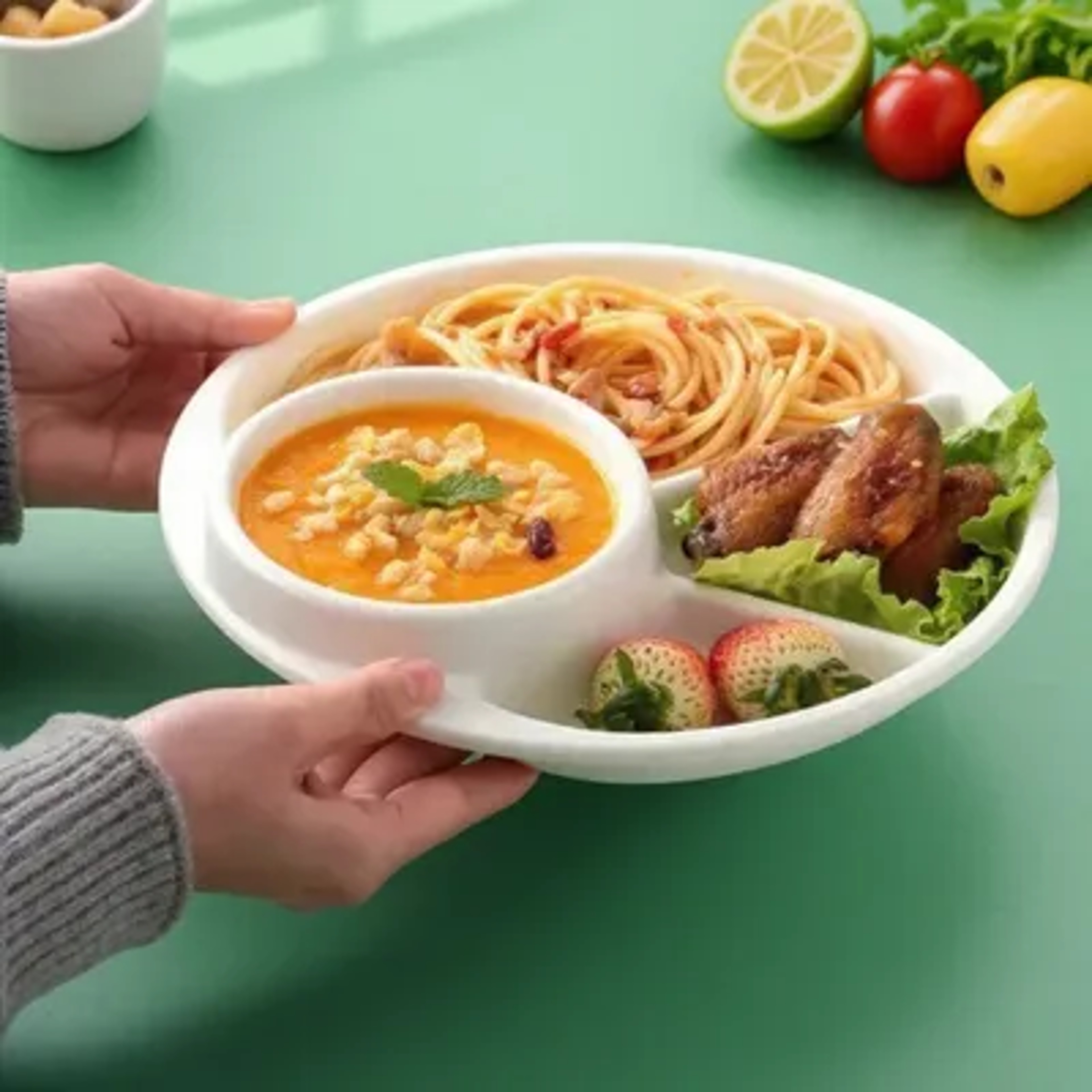 Portion Control Divided Plate for Healthy Eating and Weight Management – view 1