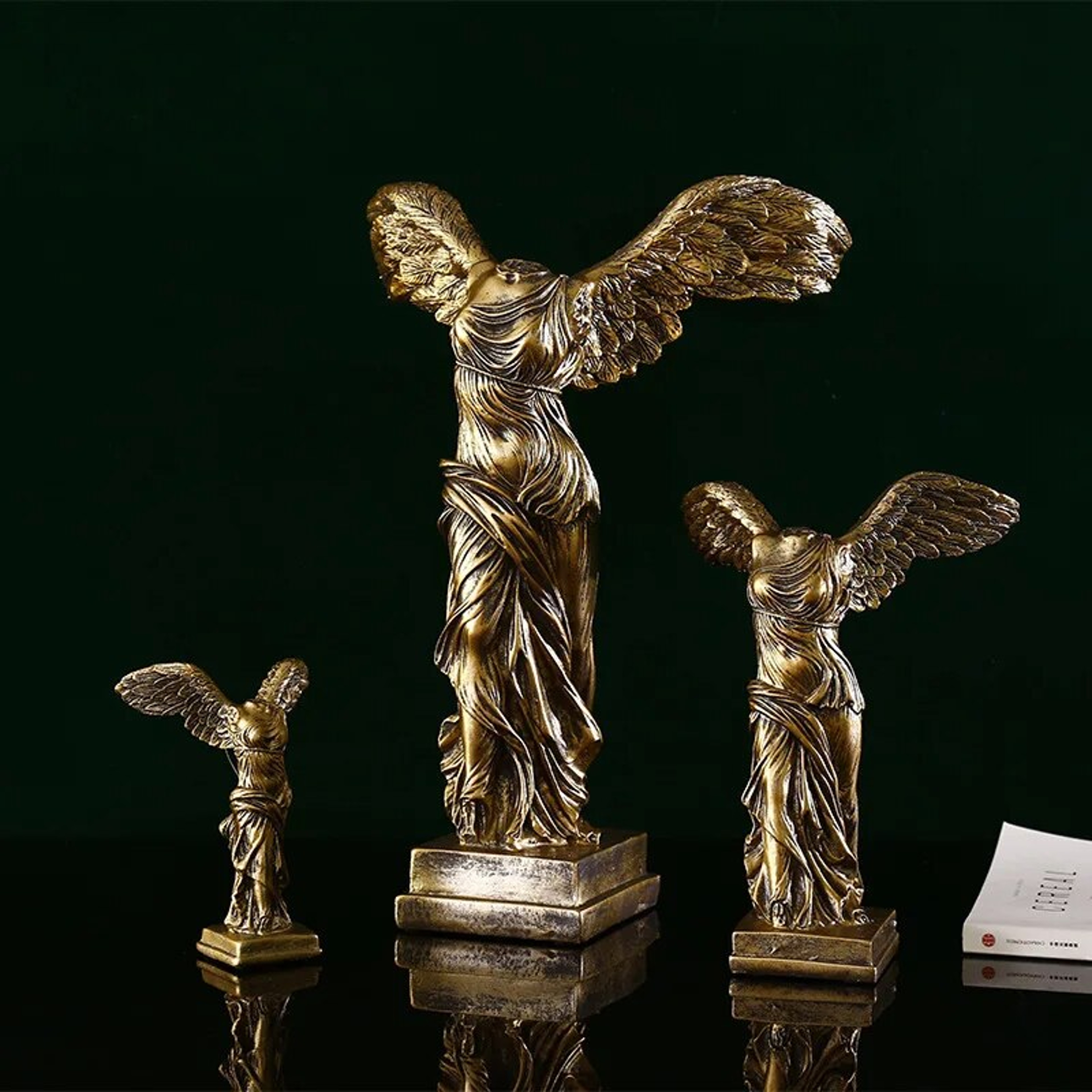 Winged Victory Goddess Statue: Retro Greek Office Desk Decoration for Living Room, Interior Shelf Decor & More – view 4