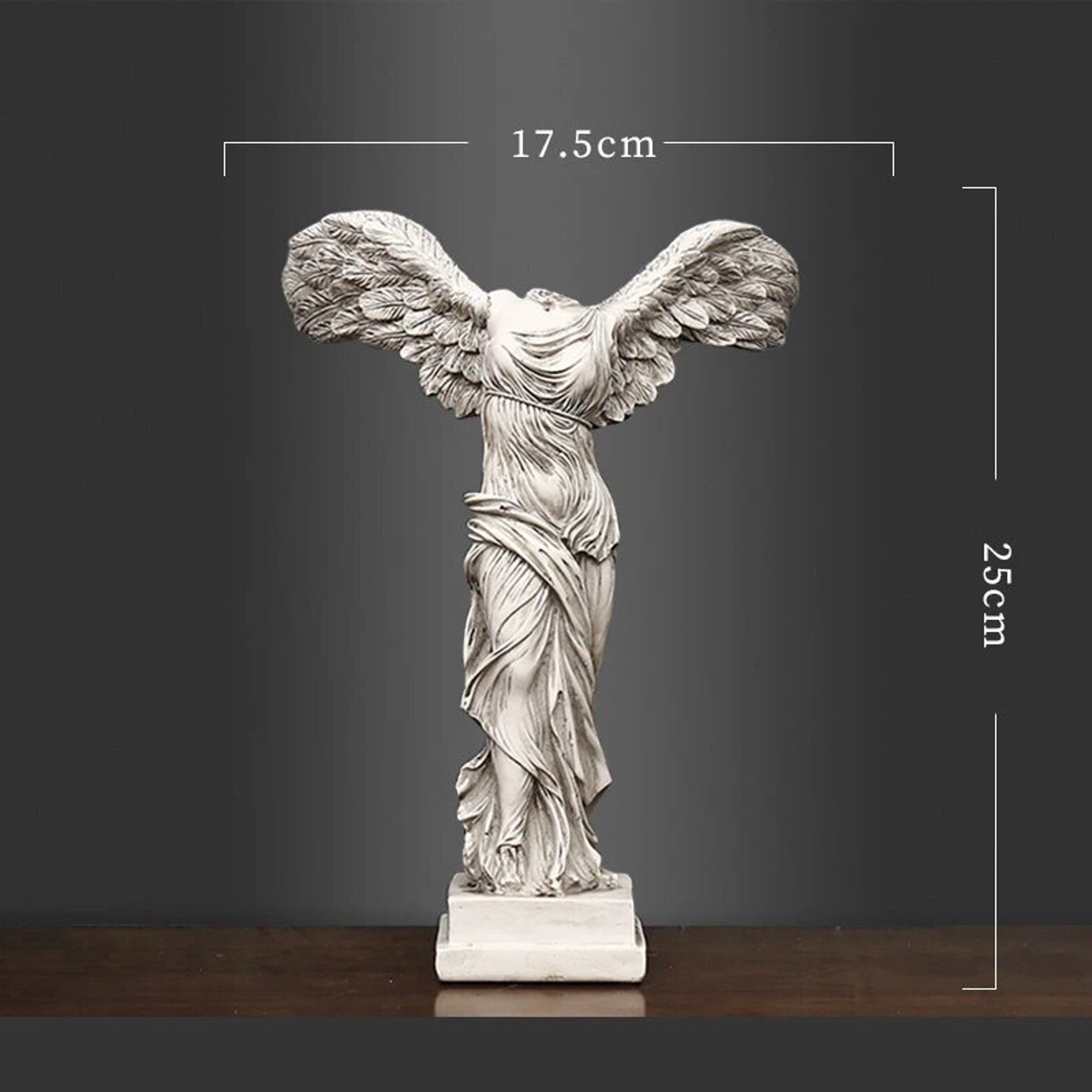 Winged Victory Goddess Statue: Retro Greek Office Desk Decoration for Living Room, Interior Shelf Decor & More – view 10
