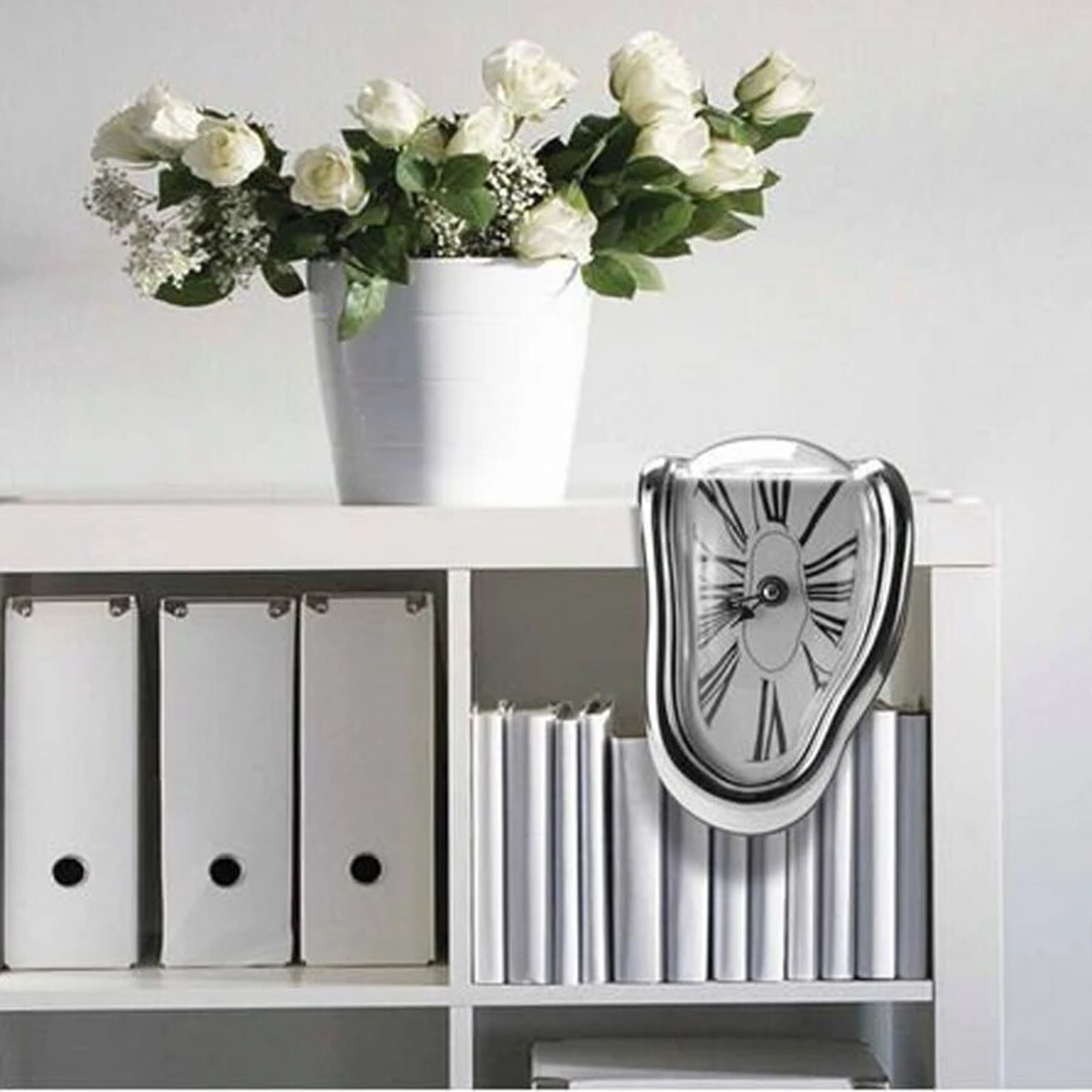 Surreal Melting Clock: Salvador Dali Style Wall Watch for Home, Office, Desk - Decorative & Unique Gift – view 3