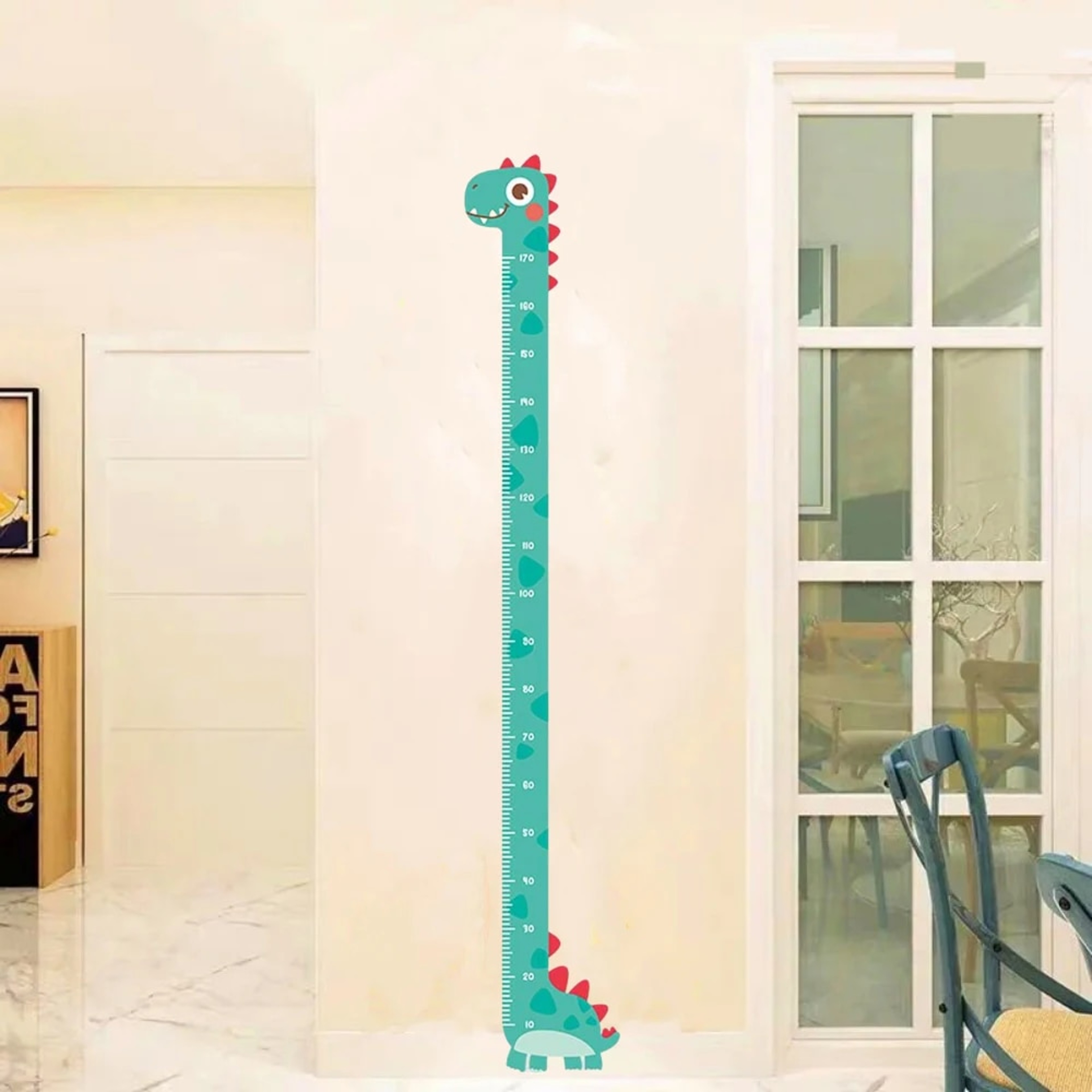 Cute Cartoon Height Sticker - Unicorn Dinosaur Giraffe Wall Ruler for Kids Room Decor – view 7