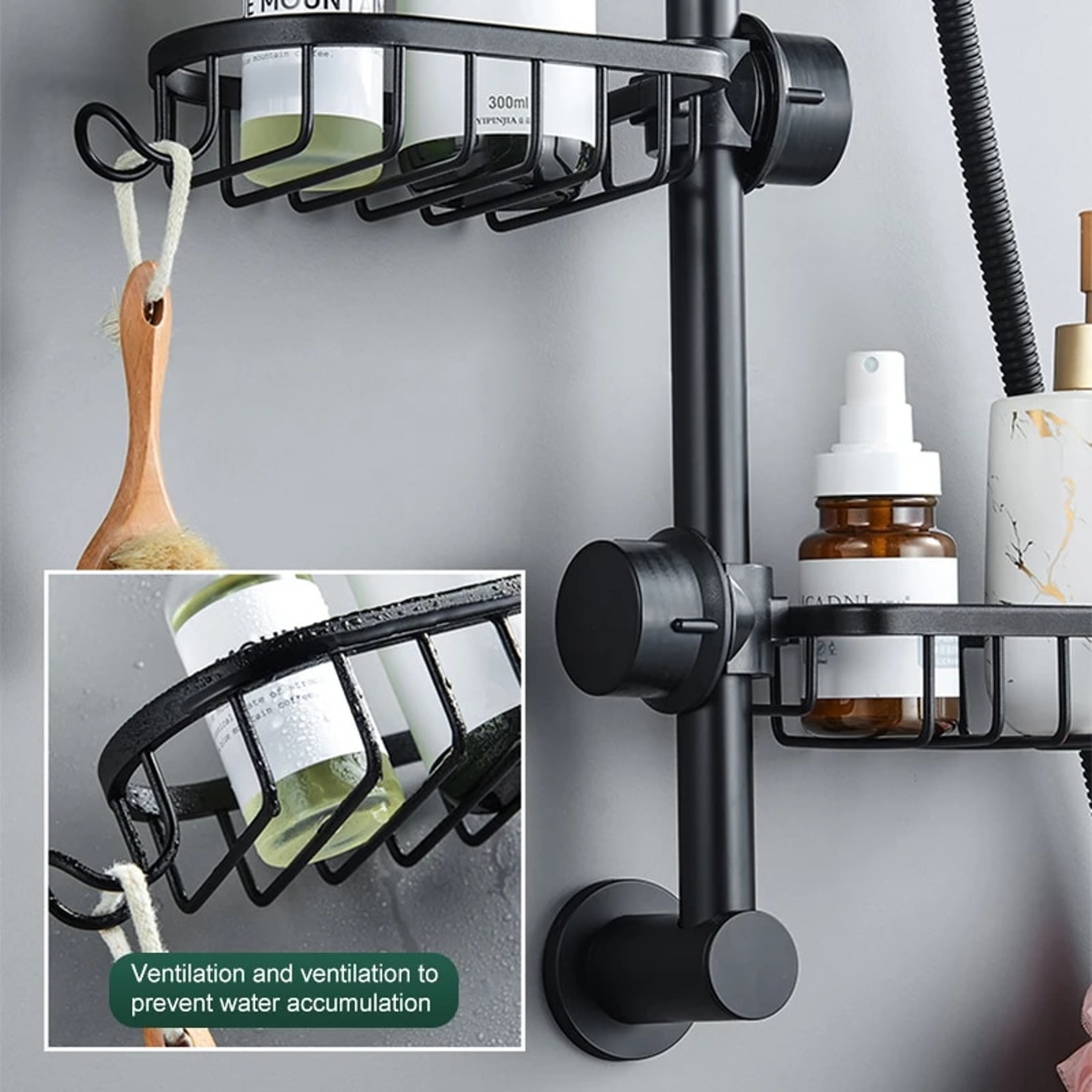Bathroom Faucet Storage Rack: Shower Soap Holder & Organization Shelves – view 3