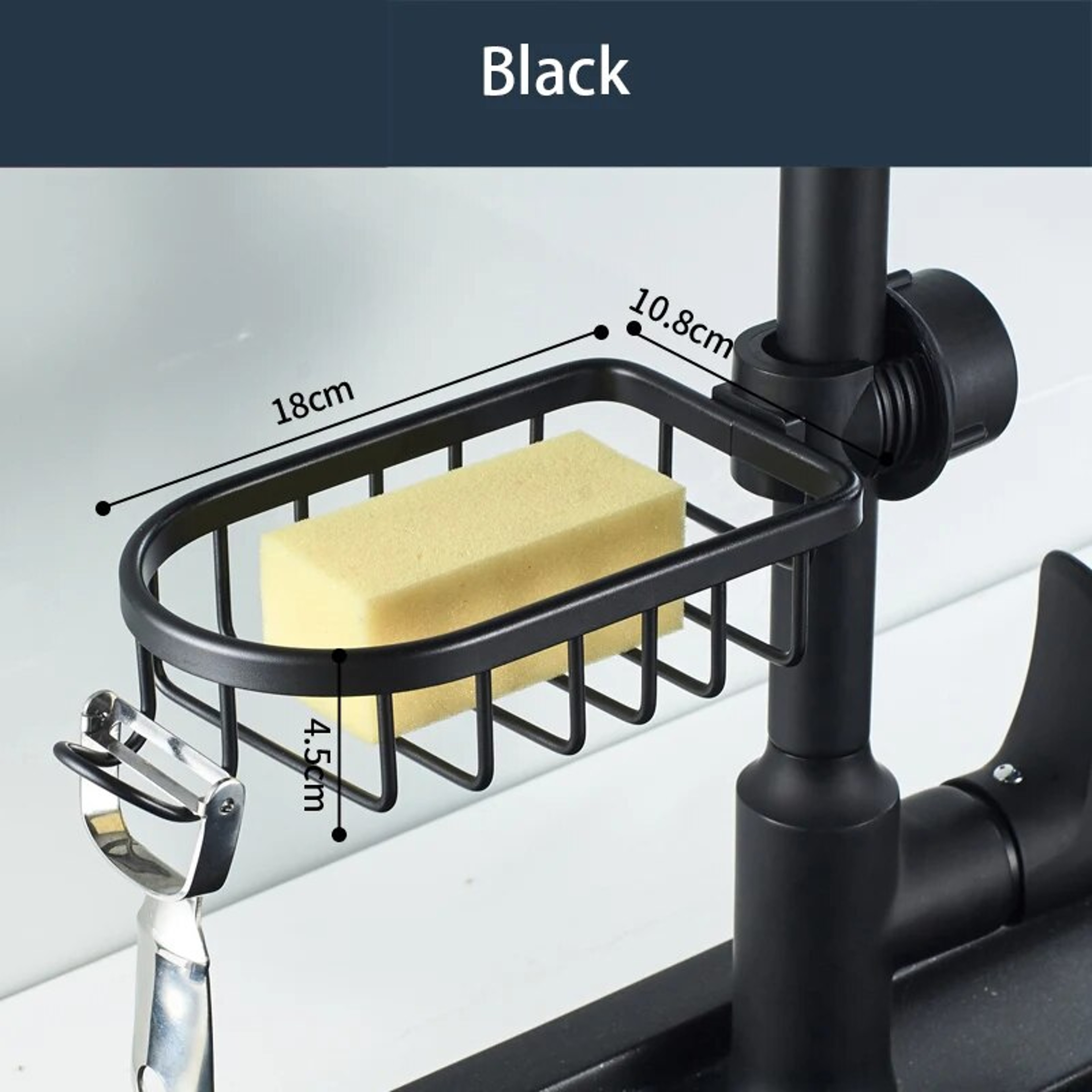 Bathroom Faucet Storage Rack: Shower Soap Holder & Organization Shelves – view 8