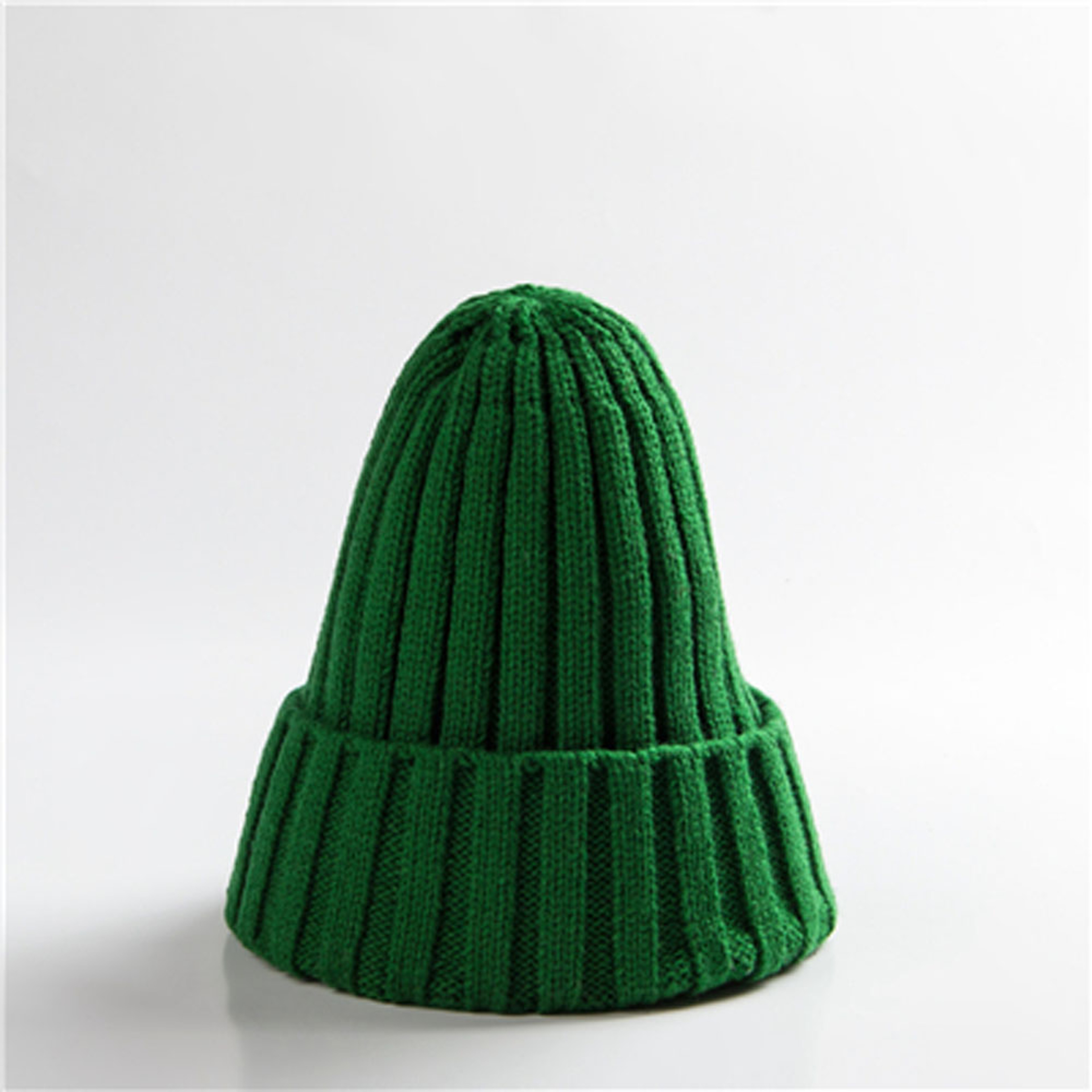 Trendy Knitted Beanie, Solid Color Winter Hat, Warm Ear Protection for Men and Women, Chunky Curl Edge Hood – view 12