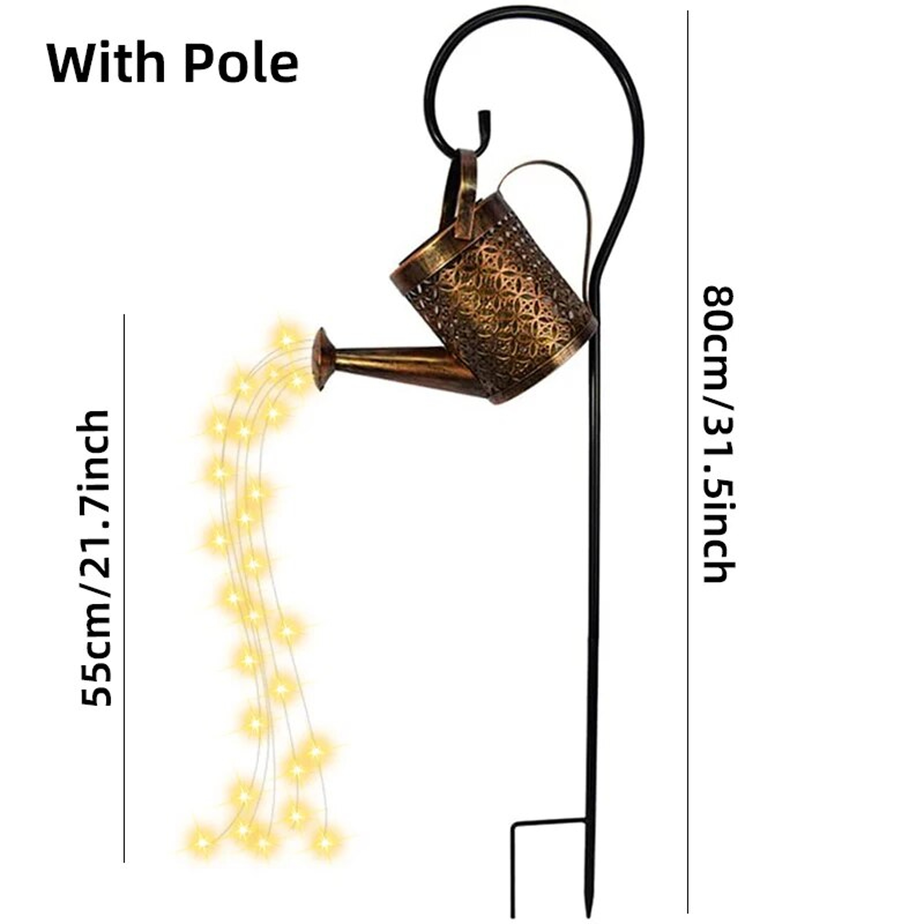 Solar Watering Can Light: Outdoor Garden Decor – view 6