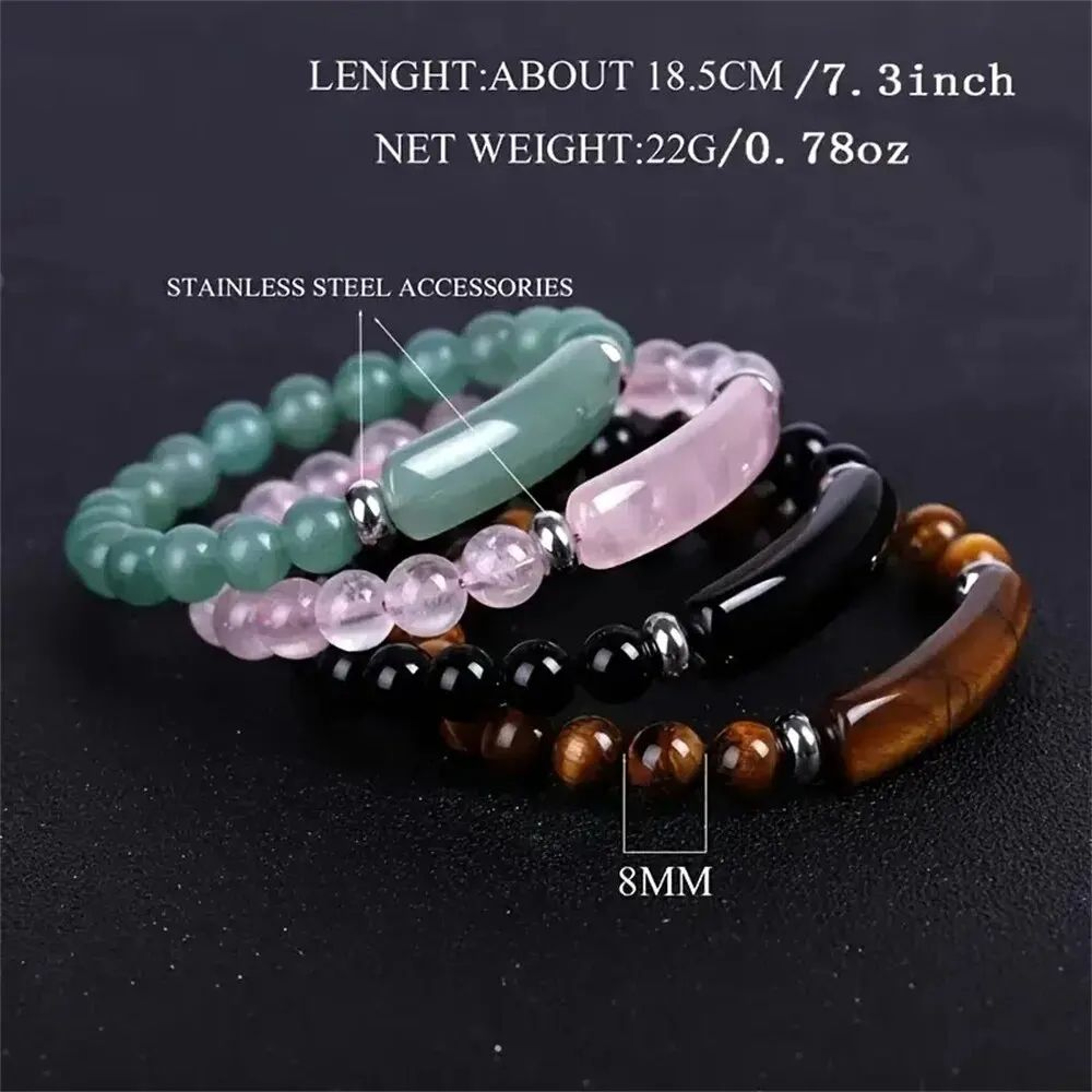 Healing Handmade Stone Bracelet Turquoise Malachite Gemstone Crystal Rough Bracelet For Energy Bala 1