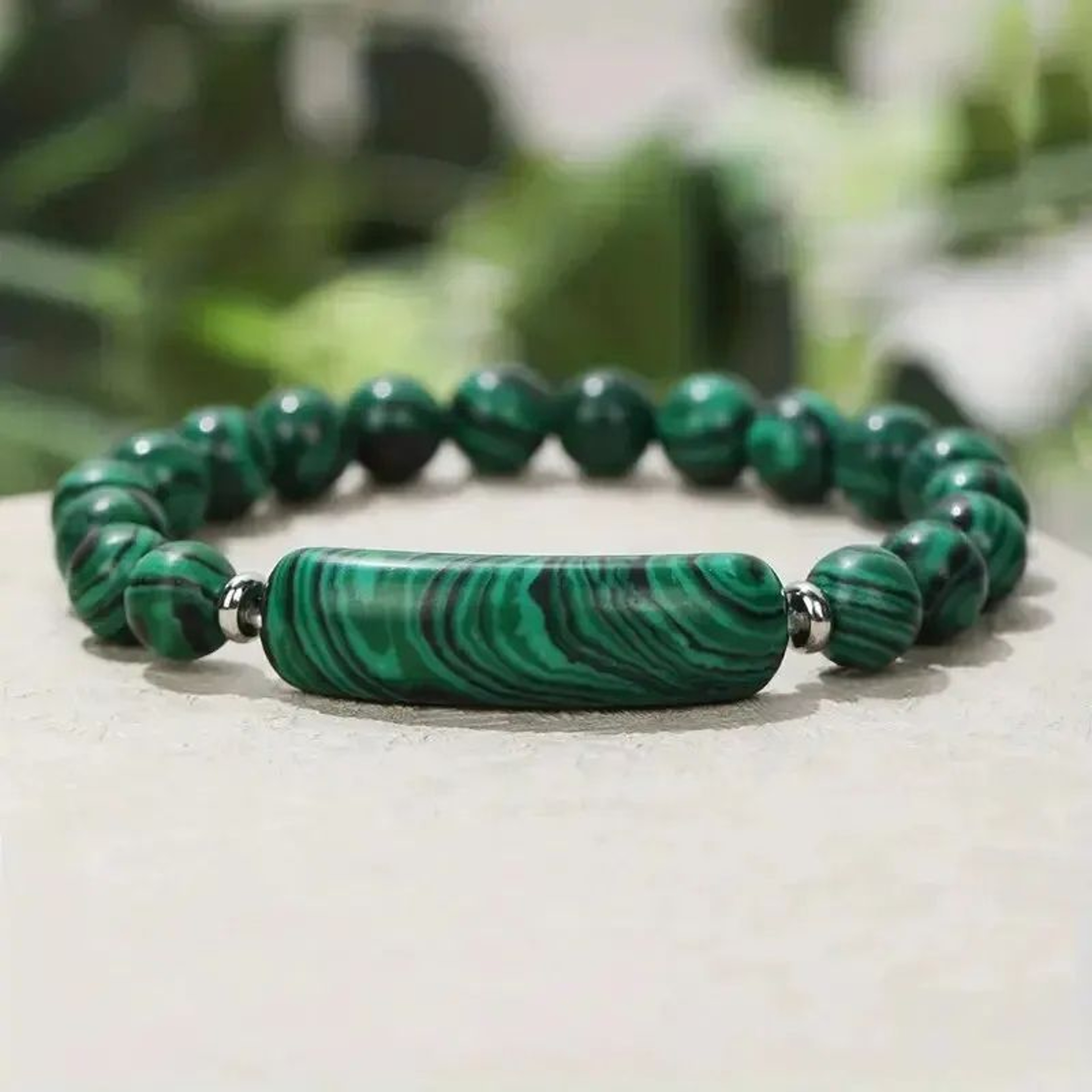 Healing Handmade Stone Bracelet Turquoise Malachite Gemstone Crystal Rough Bracelet For Energy Bala 3
