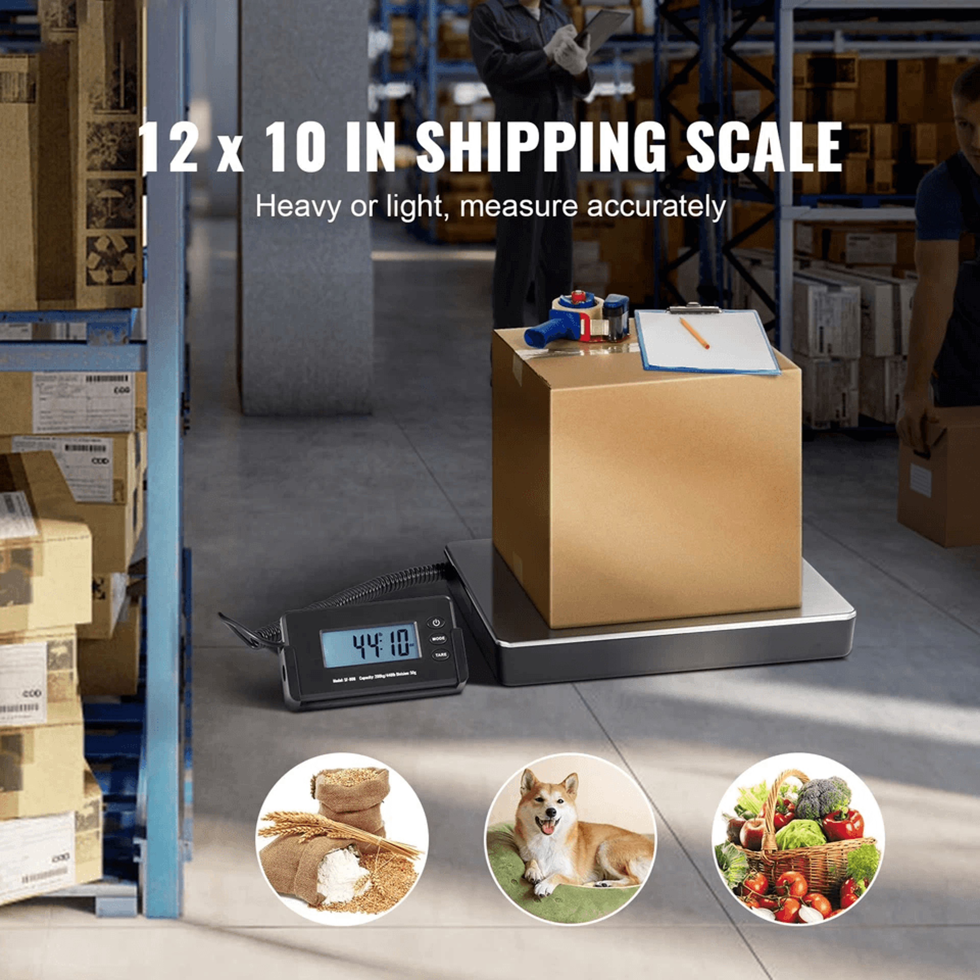 Digital Shipping Scale Postal Scale With LCD ACDC Dual Power  Stainless Steel Platform 1