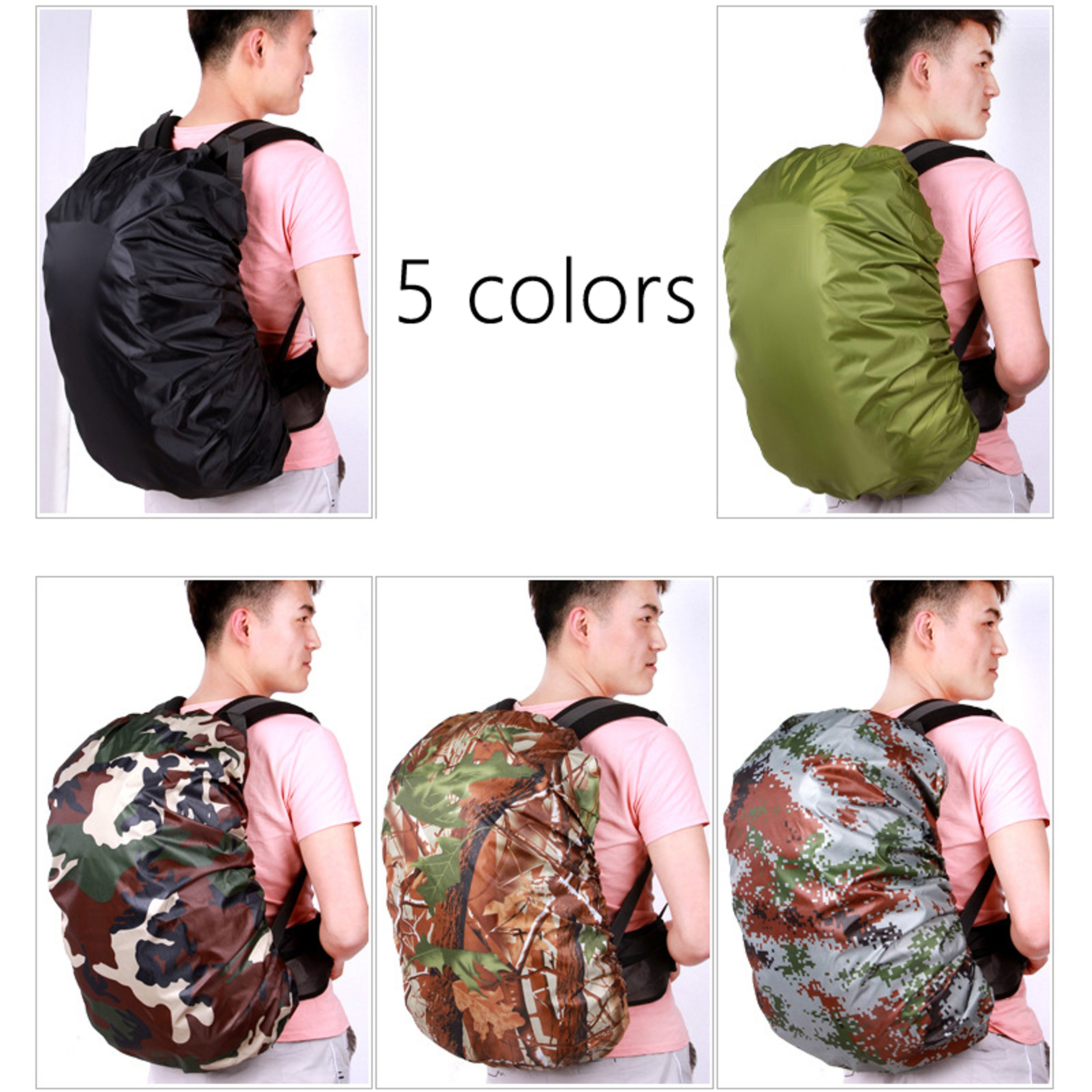 Waterproof Backpack Rain Cover for Outdoor Camping Hiking Mountaineering, Taffeta Rain Cap for Bags – view 3