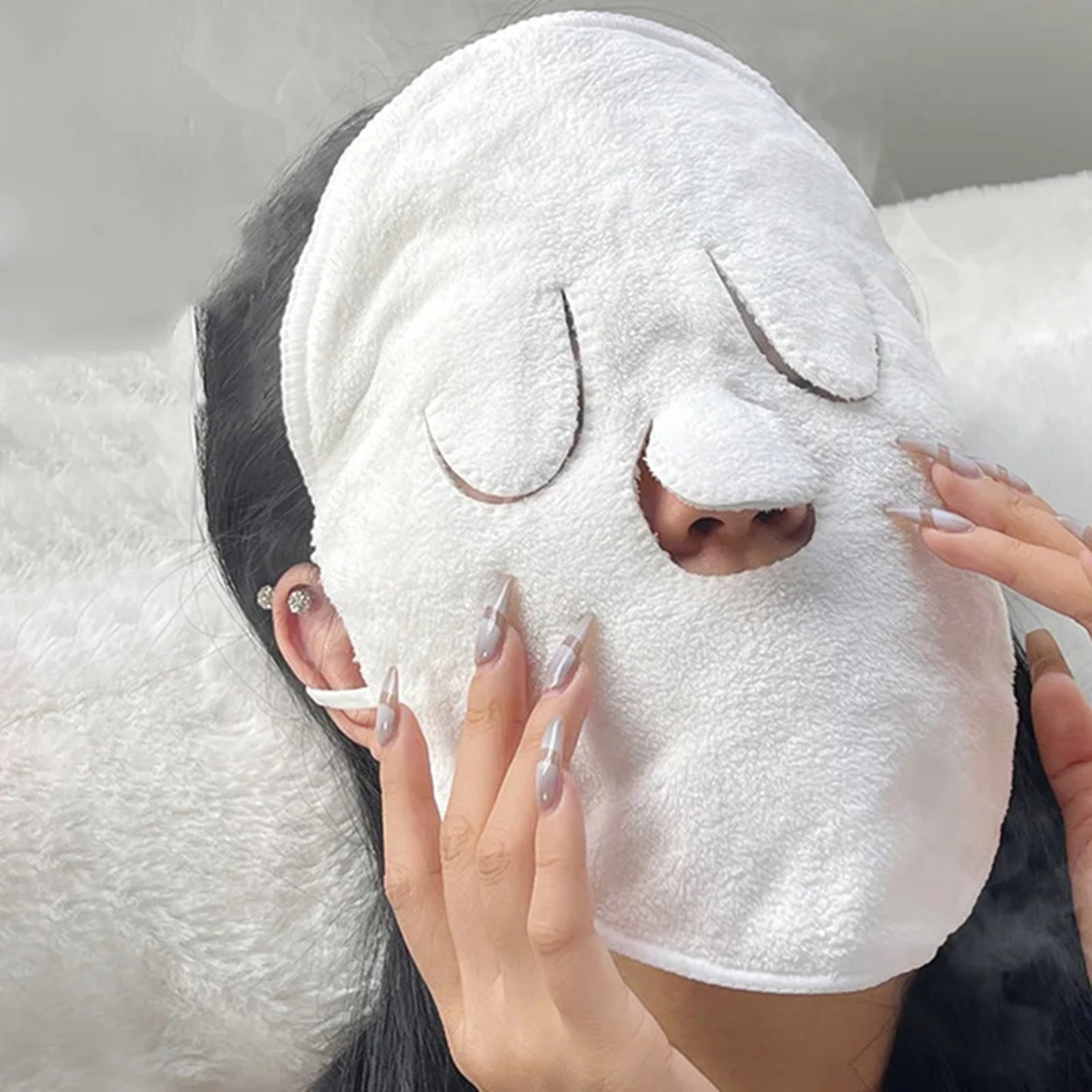 Skin Care Cotton Hot Compress Towel, Wet & Steamed Face Towel, Opens Skin Pores, Cold Hot Compress Facial Towel – view 8