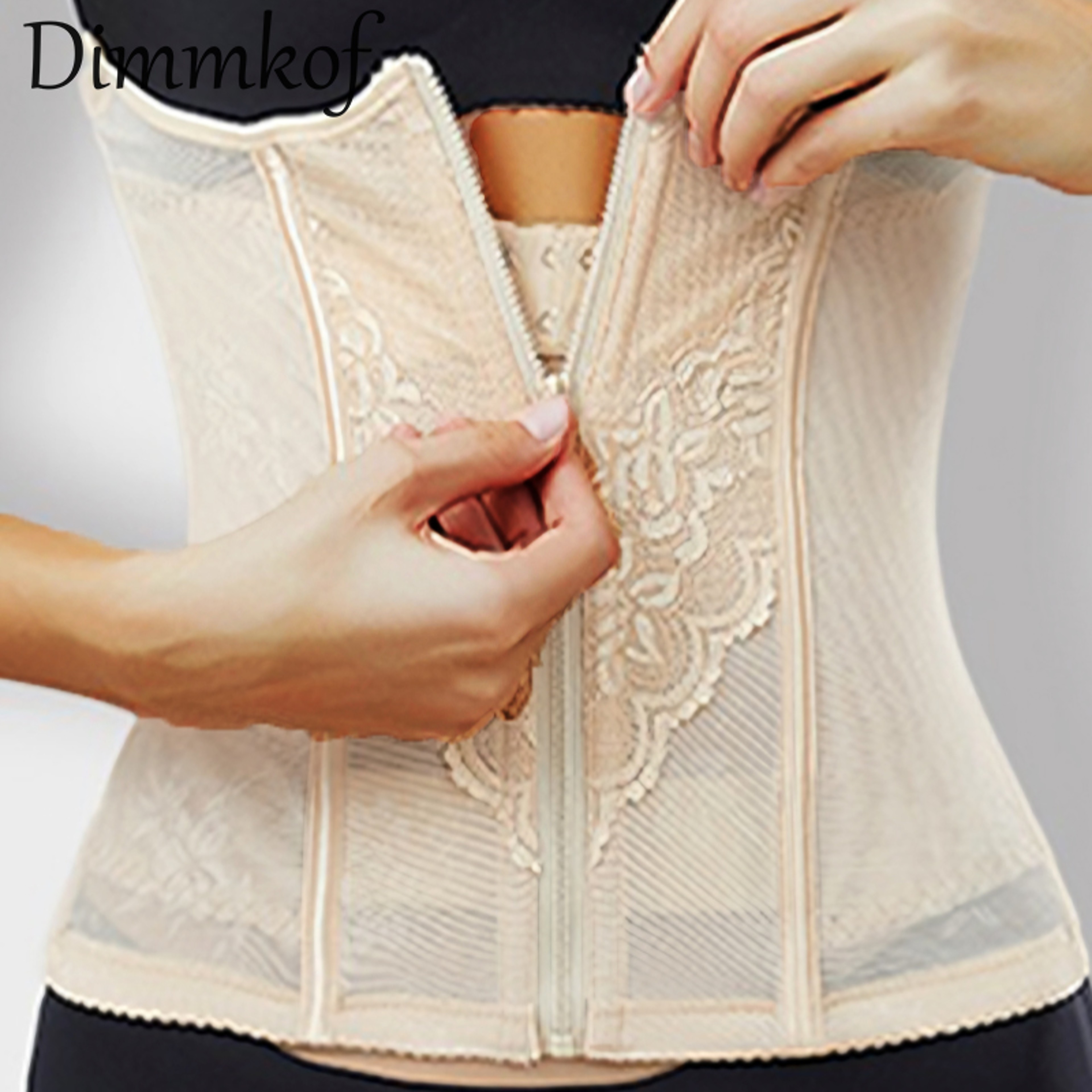 Women Tummy Control Shapewear, Dimmkof 9 Steel Bones Waist Trimmer with Double Buckle, Breathable Workout Girdle – view 1
