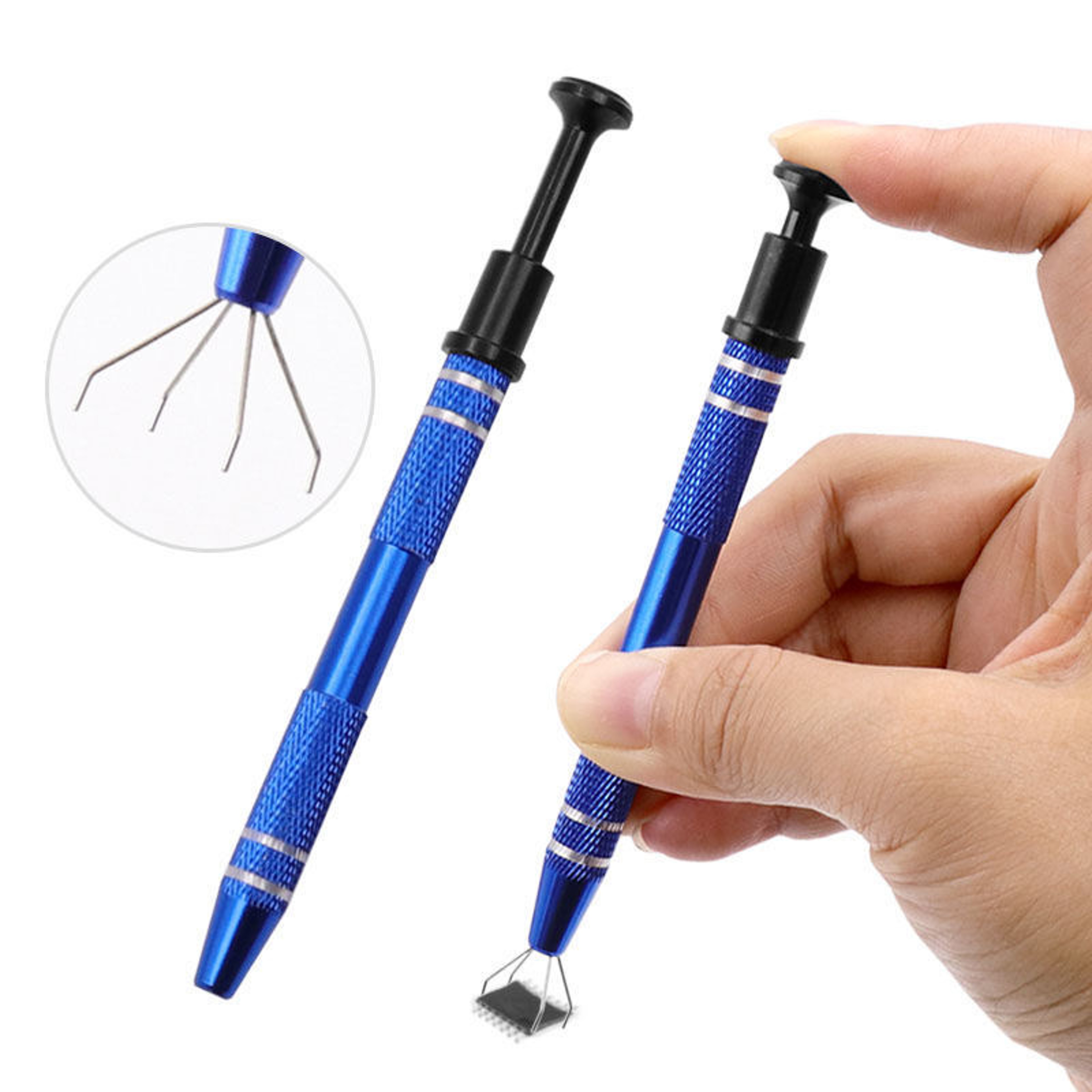 Electronic Component Grabber Tool 4 Claw IC BGA Chip Gripper Extractor Screw Picker Pick Up Pen For 0