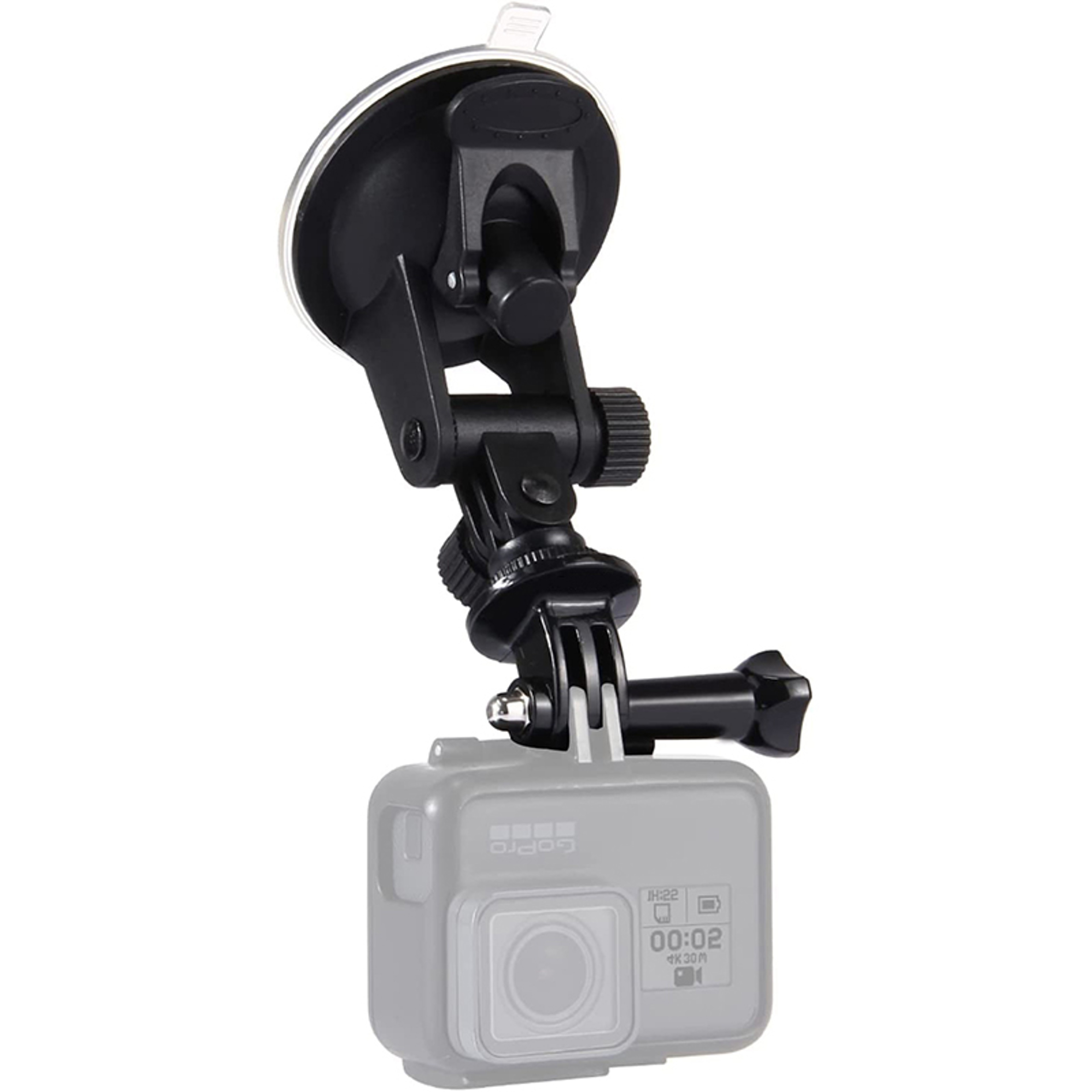Heavy Duty Suction Cup Camera Car Mount With Tripod Adapter and Phone Holder for GoPro Hero & DJI Osmo Action Series – view 1