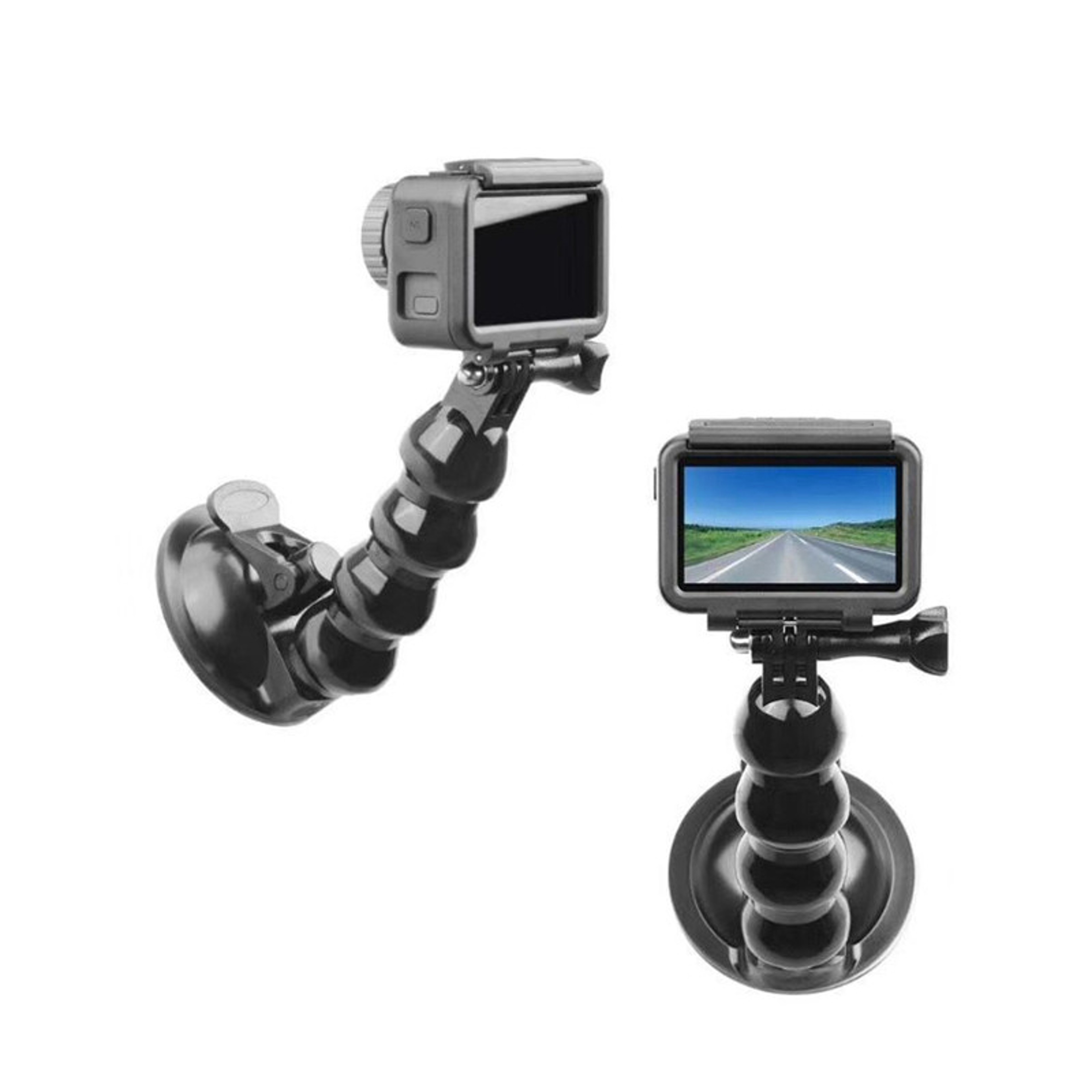 Heavy Duty Suction Cup Camera Car Mount With Tripod Adapter and Phone Holder for GoPro Hero & DJI Osmo Action Series – view 6