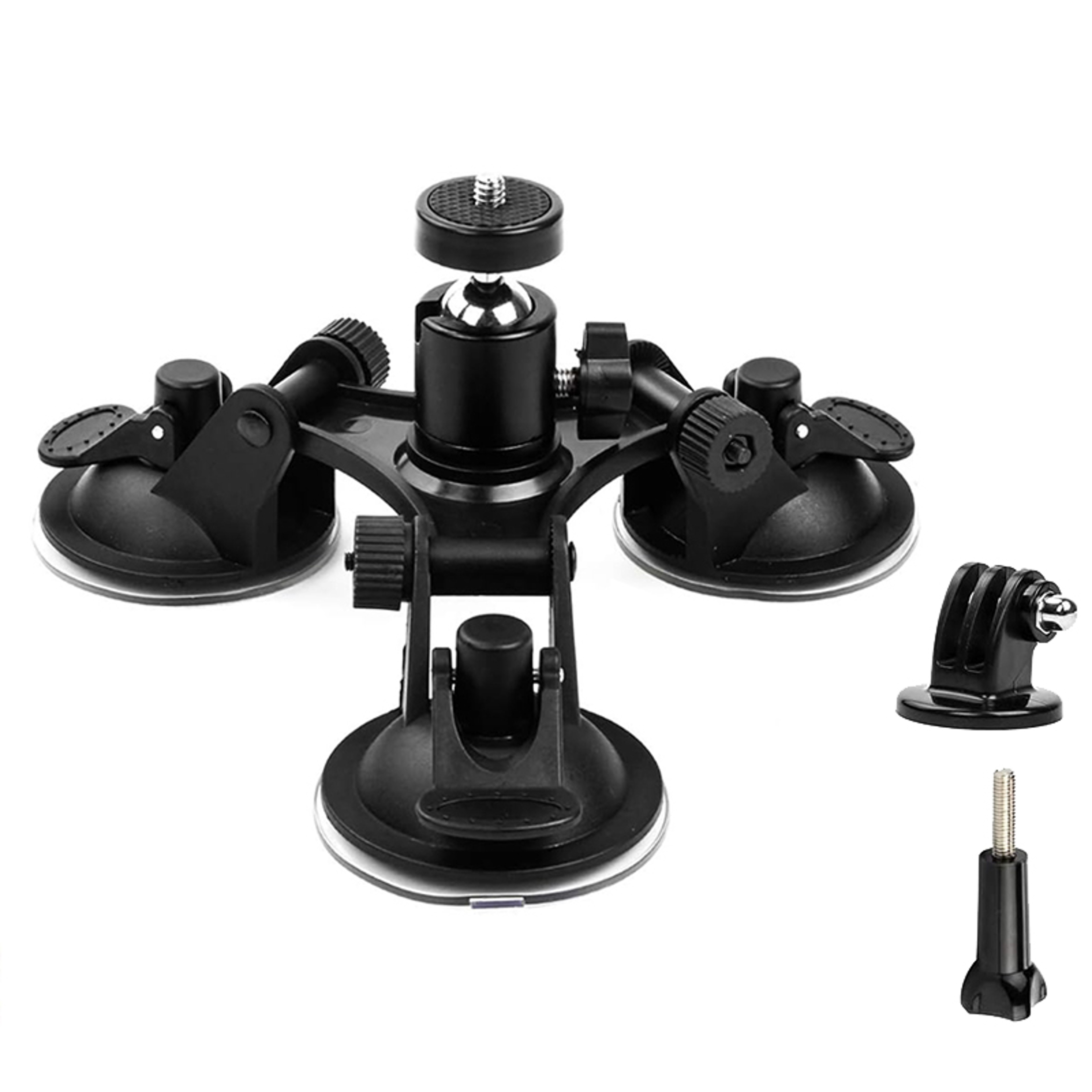 Heavy Duty Suction Cup Camera Car Mount With Tripod Adapter and Phone Holder for GoPro Hero & DJI Osmo Action Series – view 7