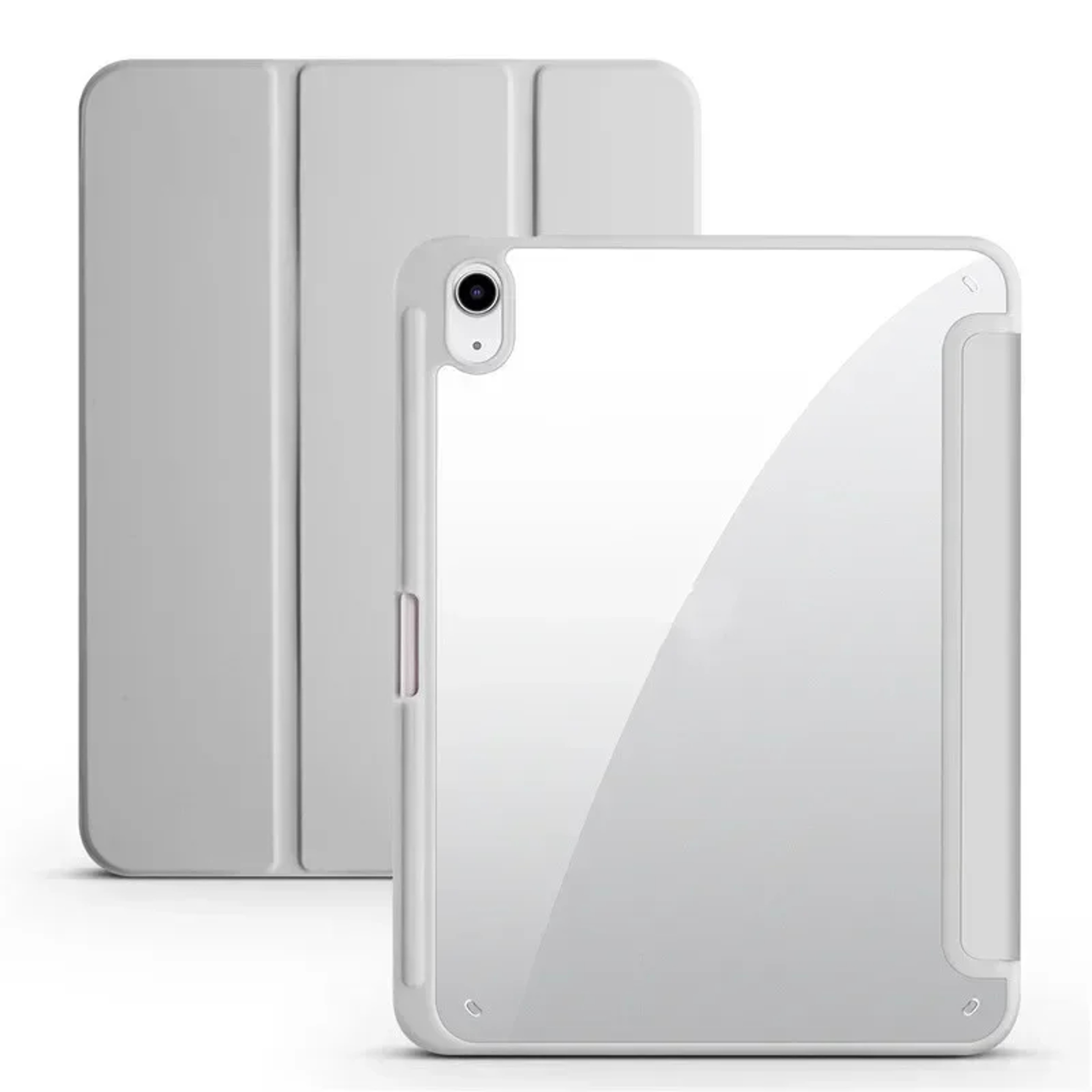Trifold Clear Back Case with Pen Holder for iPad, Hard Acrylic Protective Stand Cover for Apple iPad – view 11