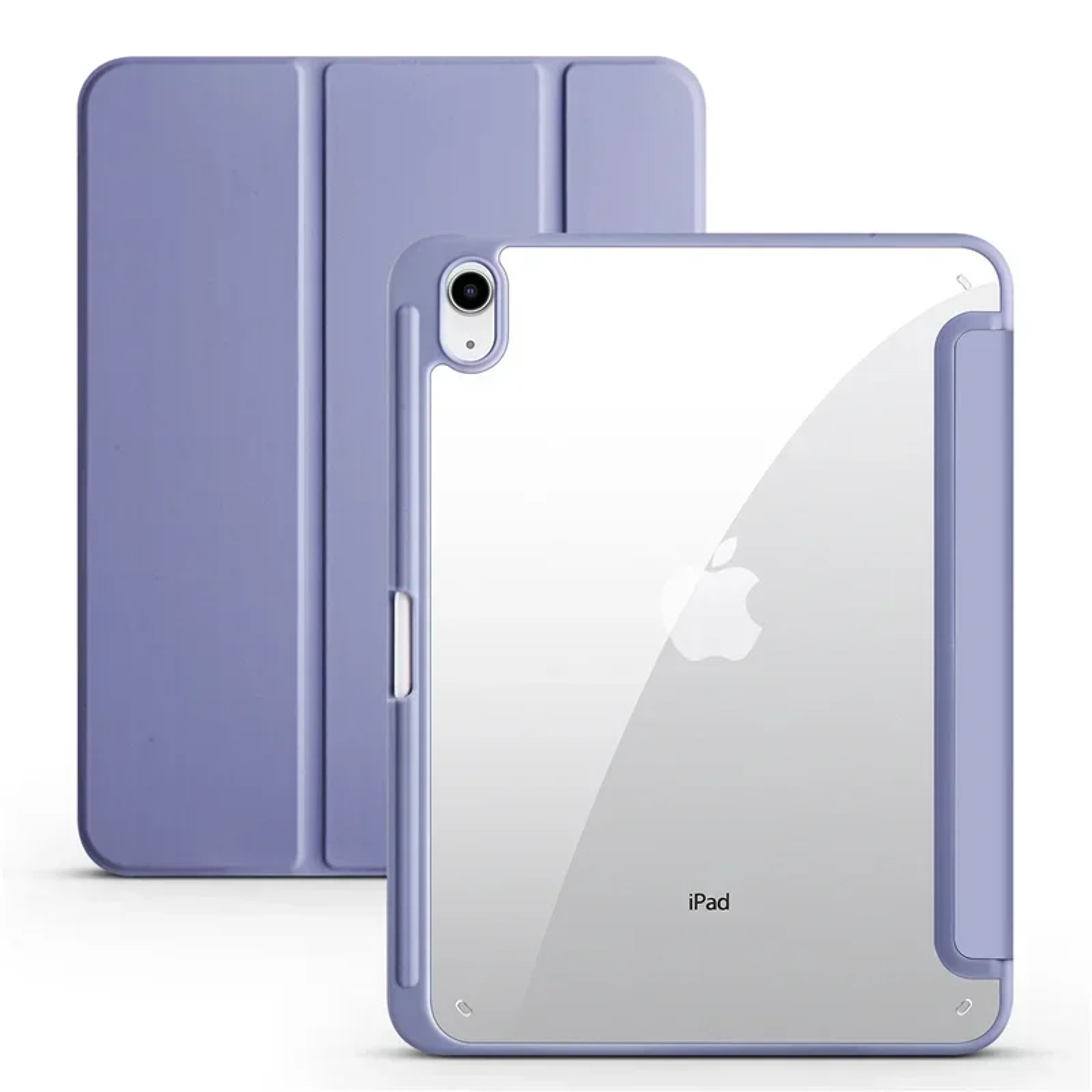 Trifold Clear Back Case with Pen Holder for iPad, Hard Acrylic Protective Stand Cover for Apple iPad – view 14