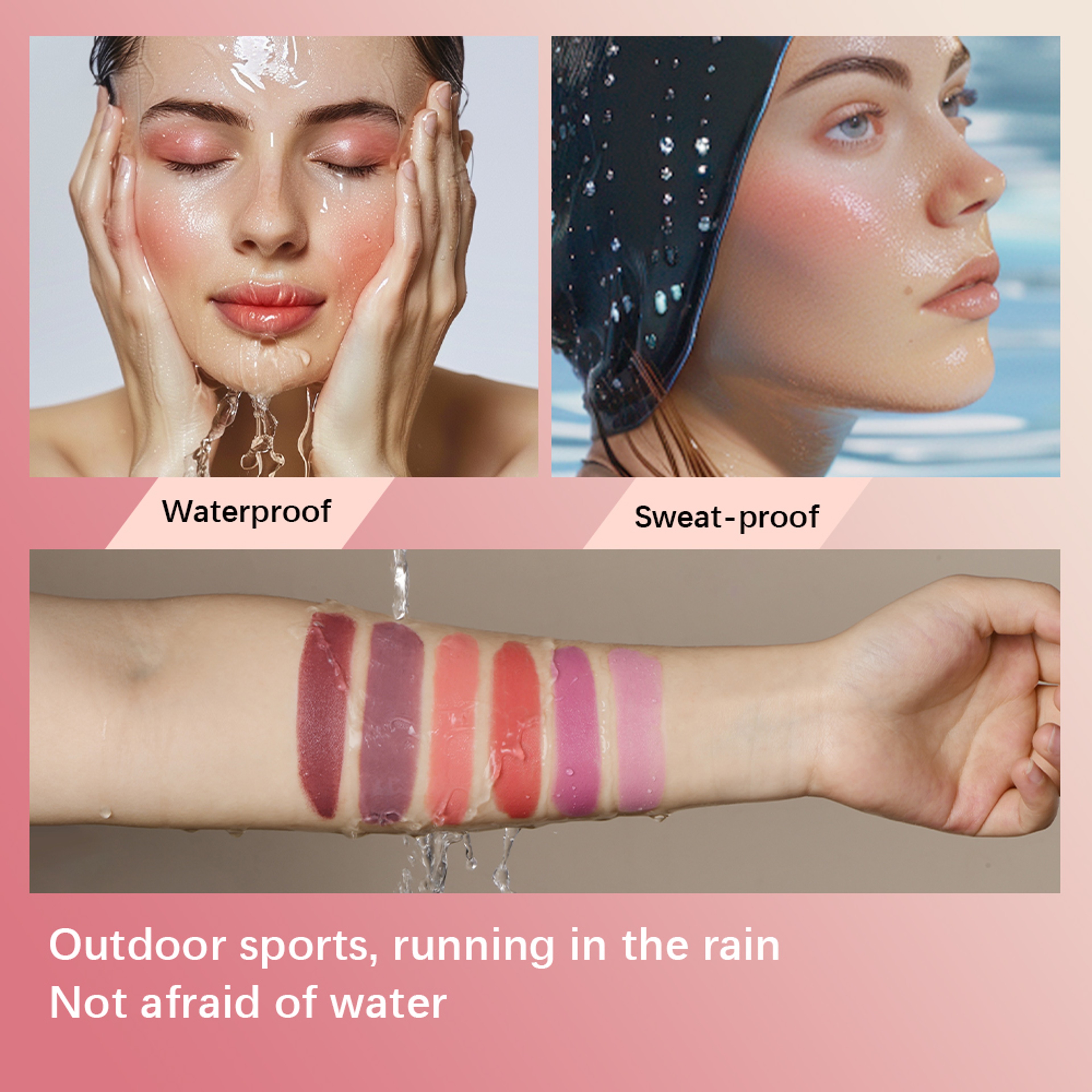 Lakerain 3-in-1 Blush Stick – Lasting Brightens Cheek & Lip Gloss, Moisturizing Face Rouge for a Natural Glow (6 Colors) – view 5