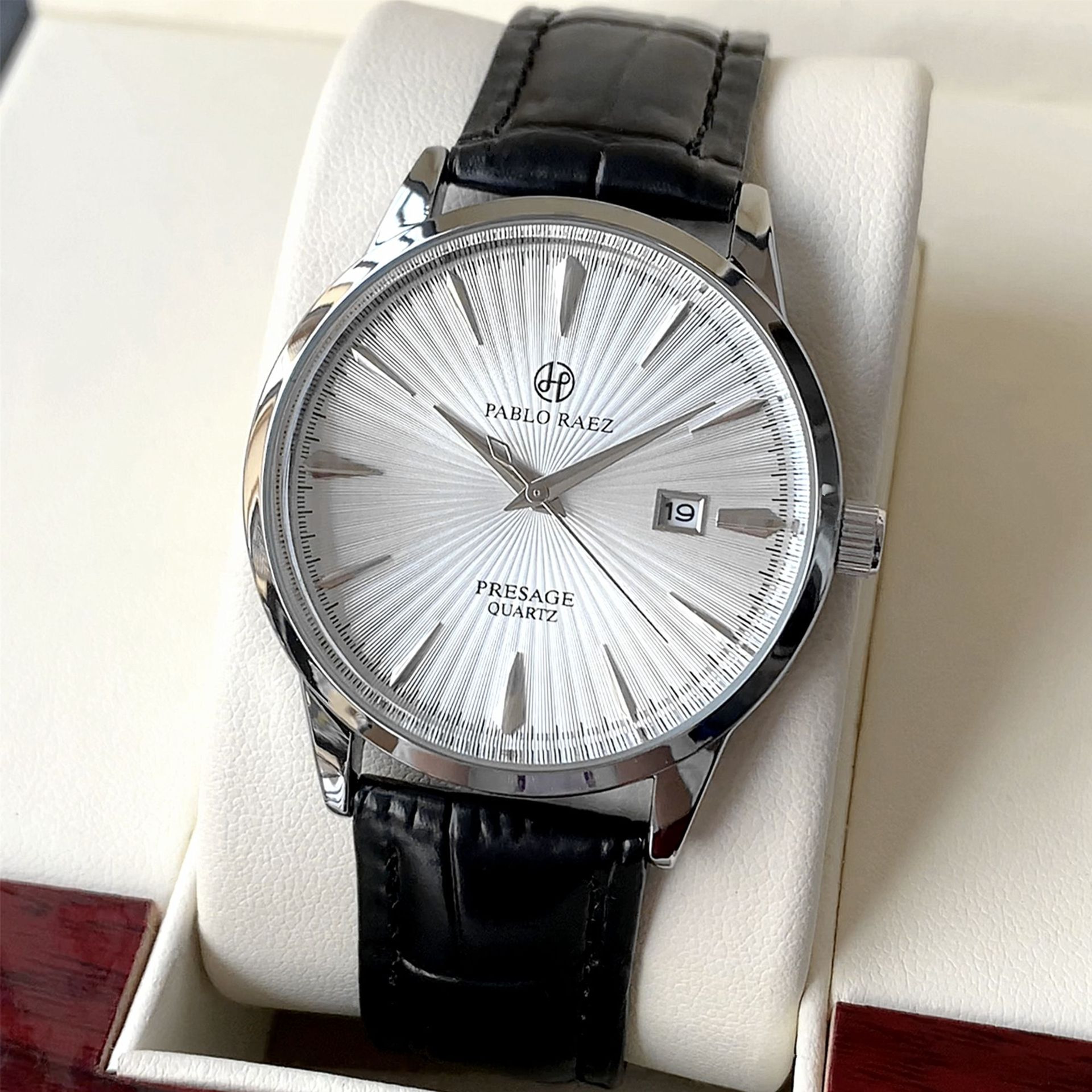 Waterproof Calendar Leather Strap Men Watch, Business Watches Quartz Wristwatches, Elegant Daily Timepiece – view 2
