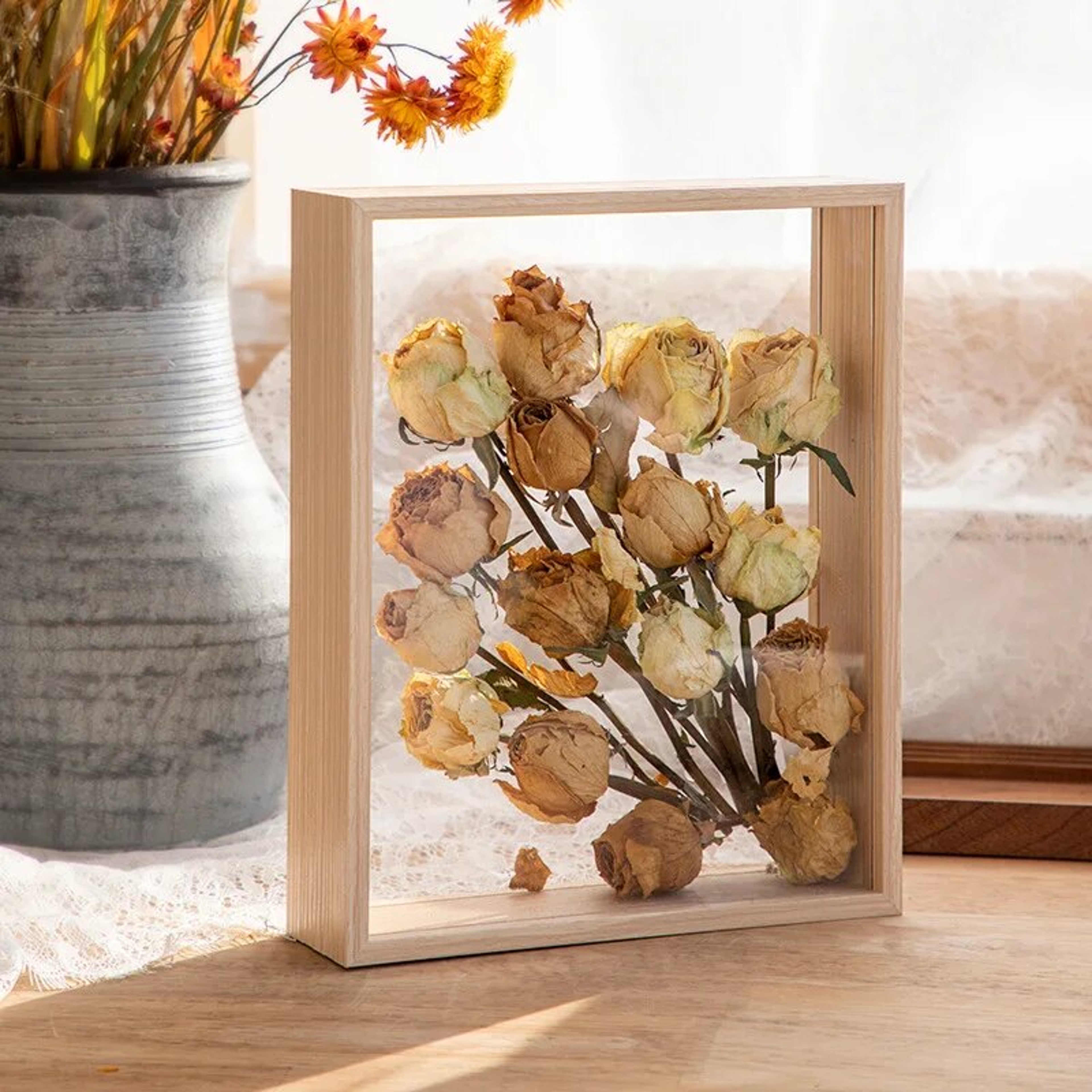1m0B4cmDeepTransparentShadowBoxFramesBouquetDisplayFlowerCaseDeepforCrafts3DPictureMe