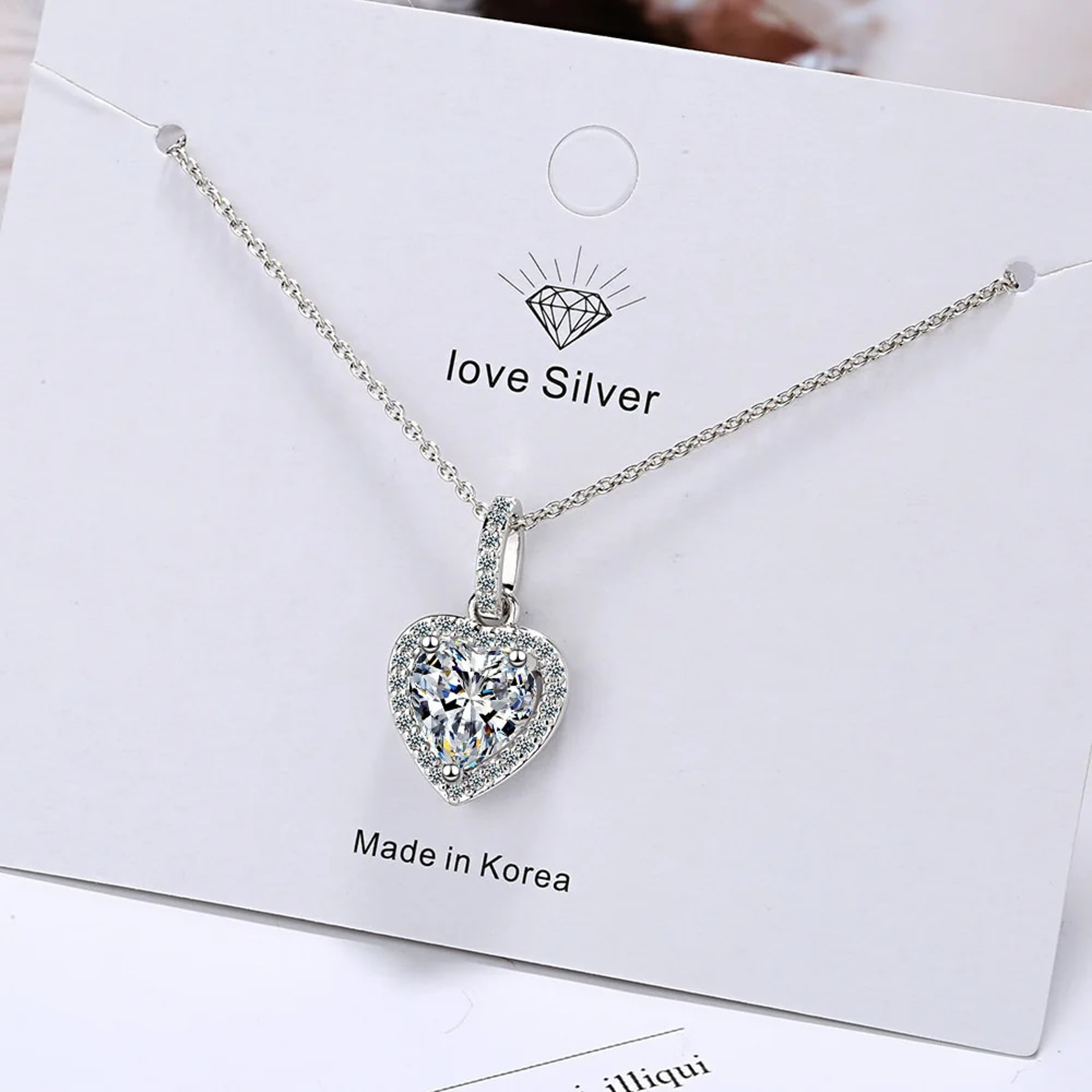 Designer Luxury 925 Sterling Silver Heart Pendant Necklaces with Zircon for Women | Elegant Jewelry Gifts | Free Shippin – view 3