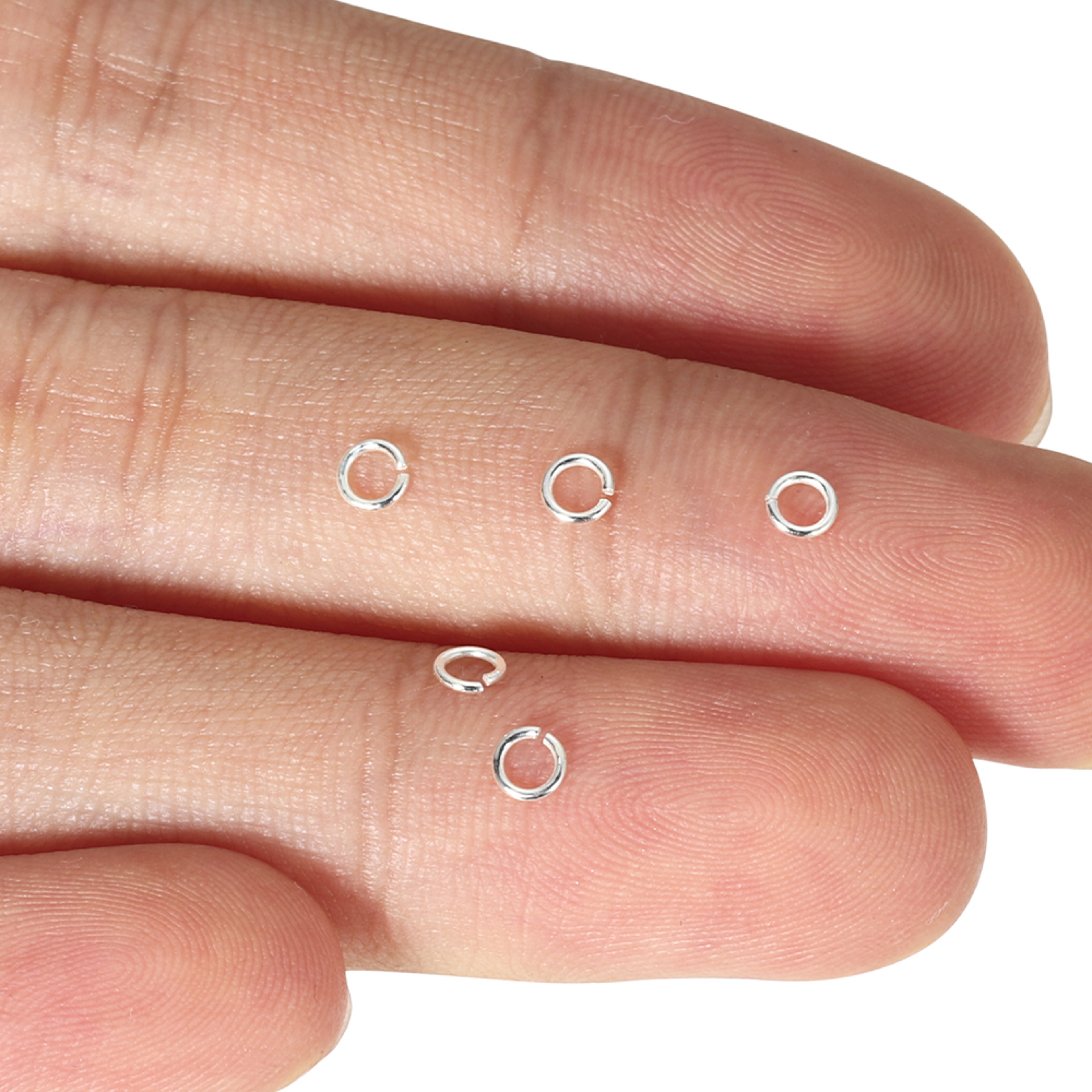 925 Sterling Silver Jump Rings 3-6mm: 30-60pcs Split Rings for DIY Jewelry Making - Earrings & Bracelets Findings – view 4