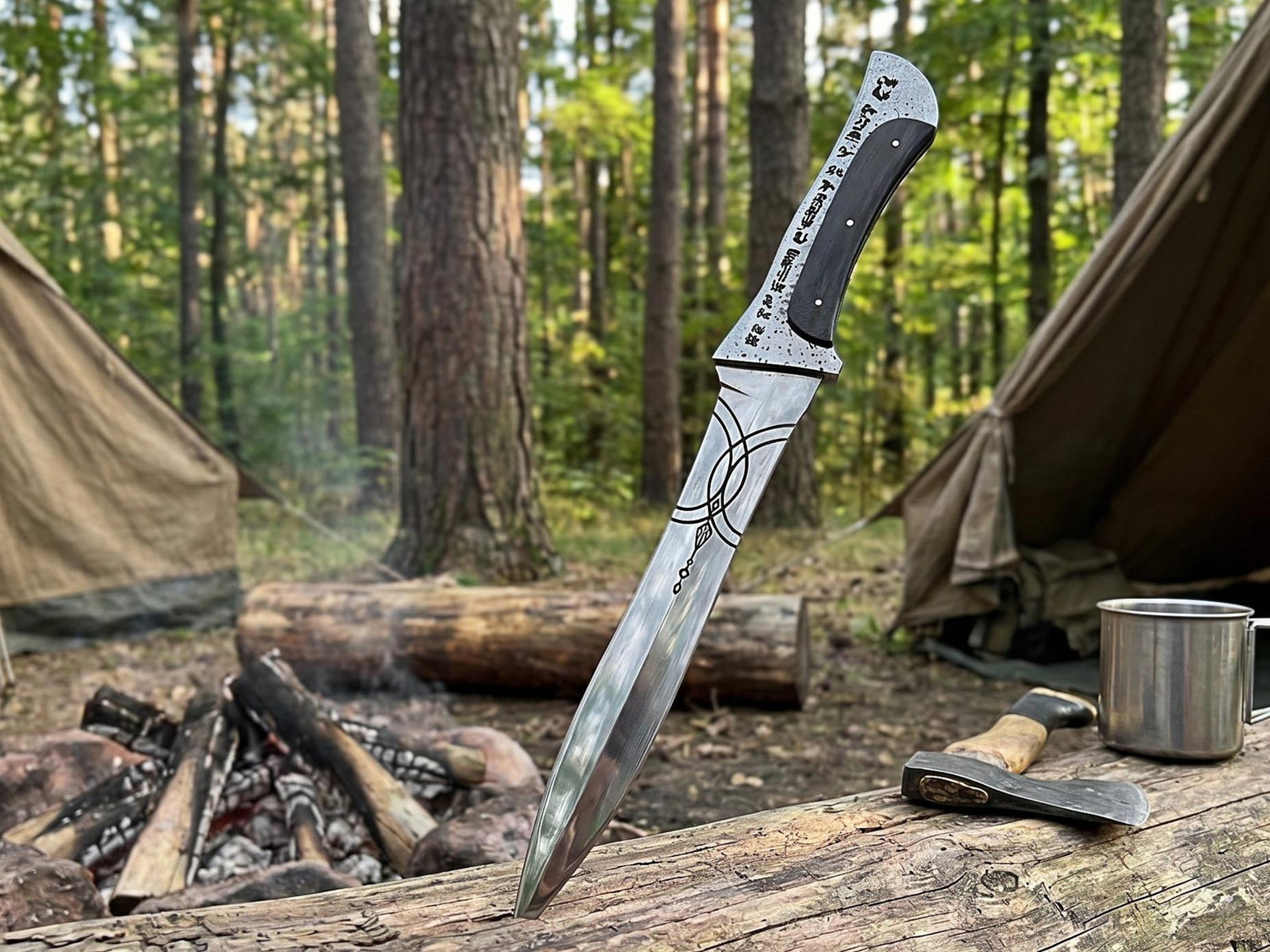 Handmade Paul Atreides Crysknife Replica  Dune Inspired Carbon Steel Knife Full Tang Movie Pro 5