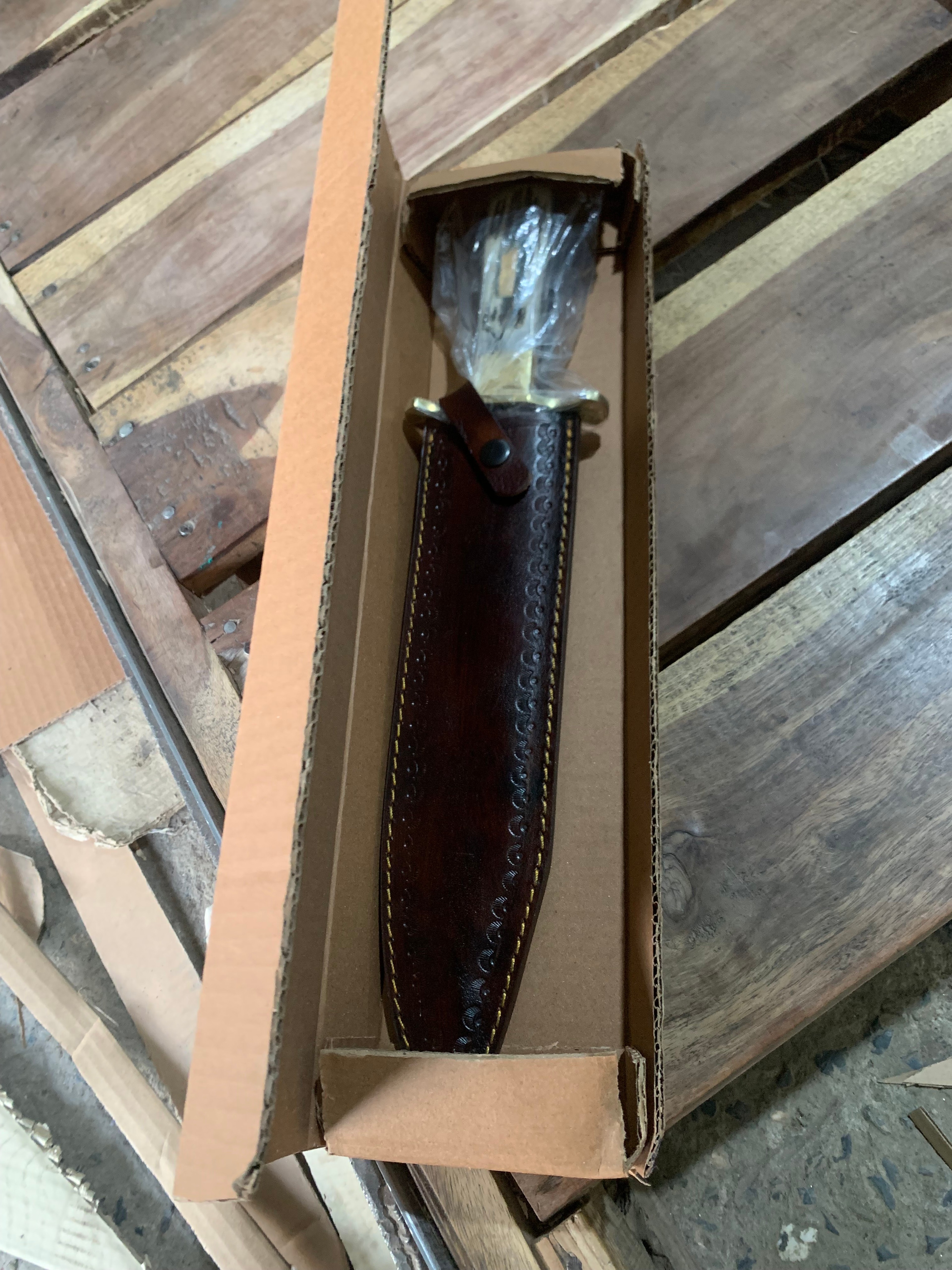 Handmade Hunting Bowie Knife , Carbon Steel Blade , Best Gift For Him , Christmas Gift , Gift For Boyfriend – view 2