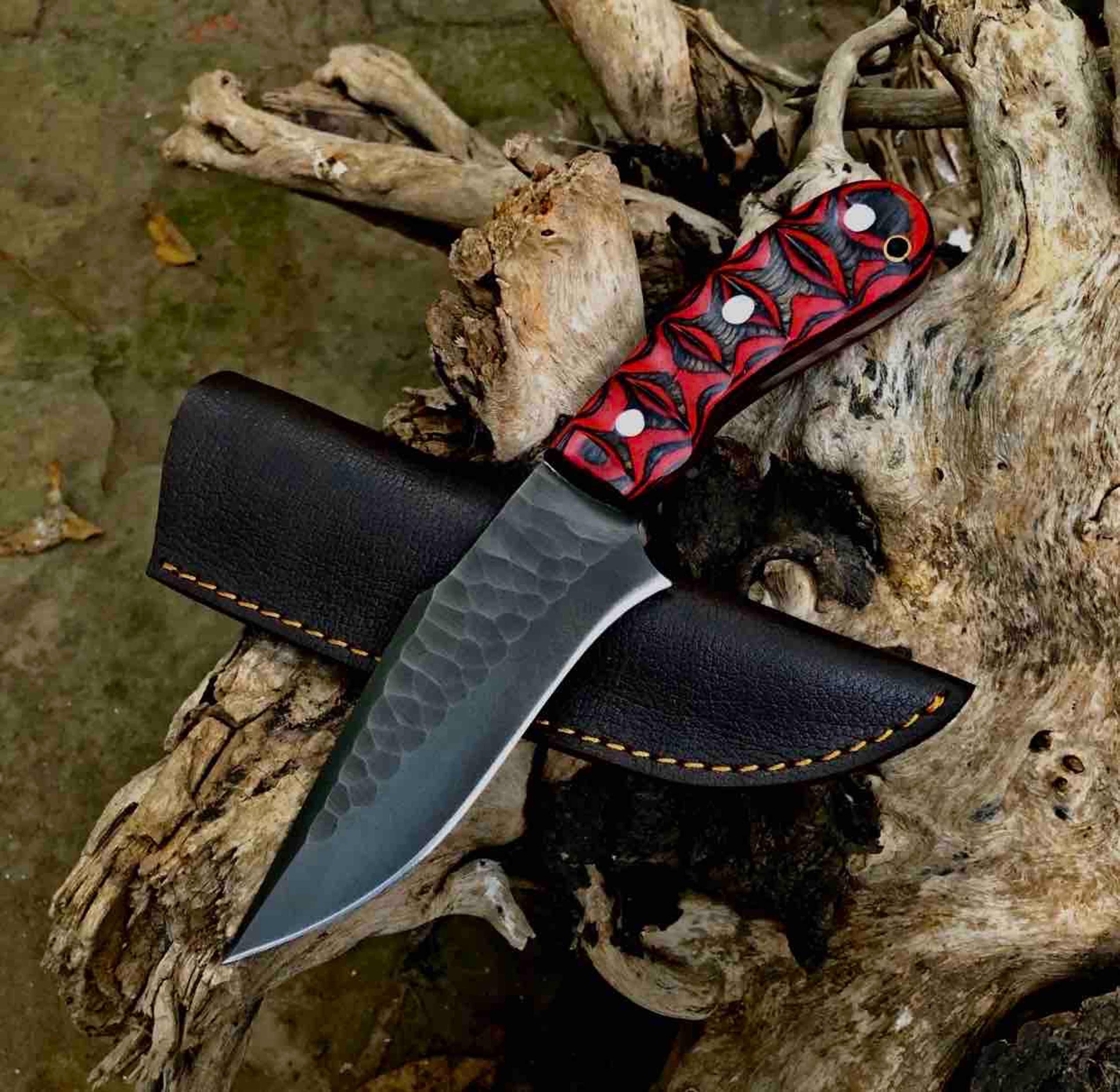 Hunting Knife  Handmade Carbon Steel Full Tang Knife  Christmas Gift For Boyfriend Outdoors Knife  Anniversary Gift 0