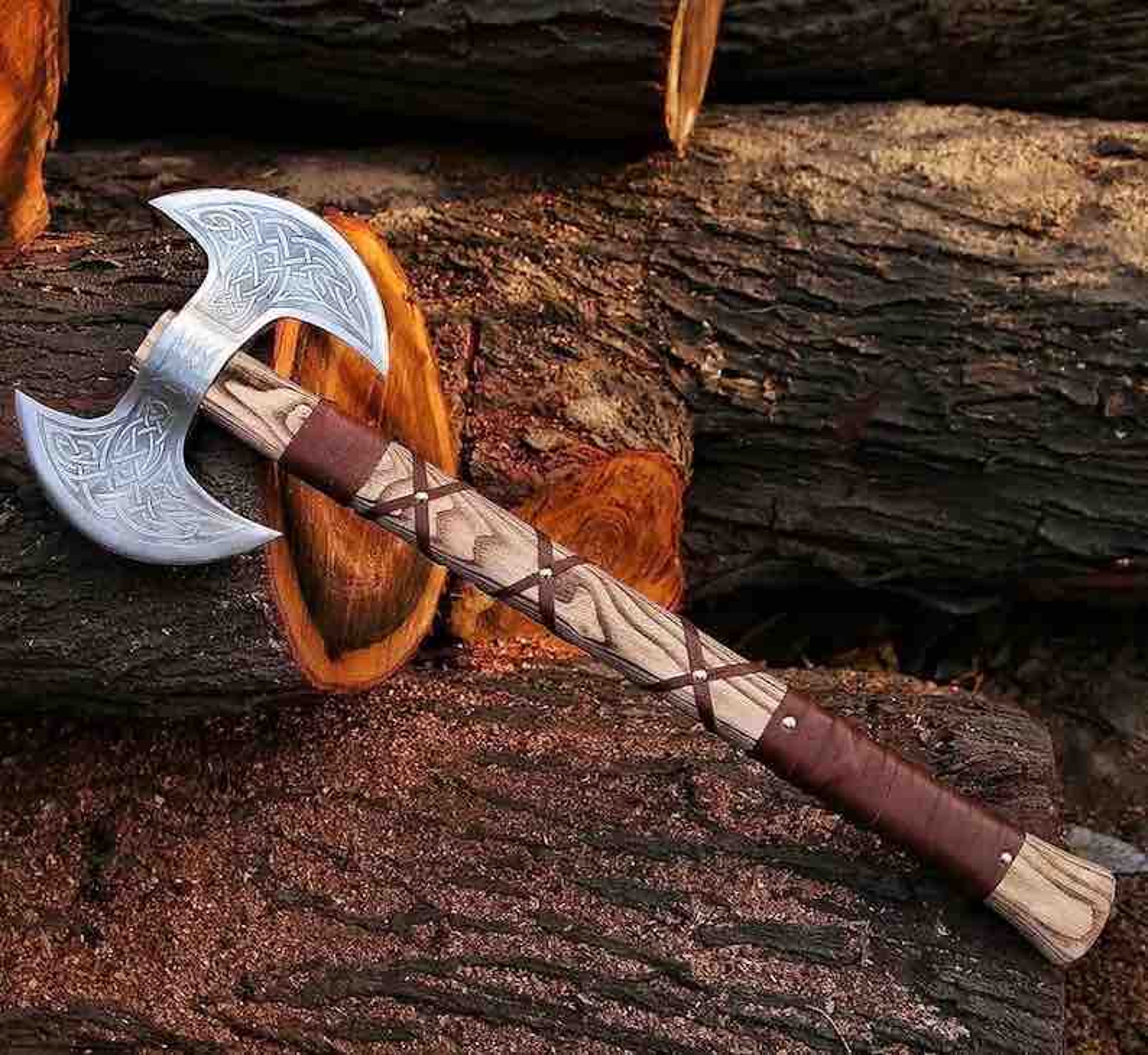 Double Head Axe  Battle Ready Vikings Axe  Camping Axe  Throwing Axe  Best Gift For Him  Christmas Gift 0
