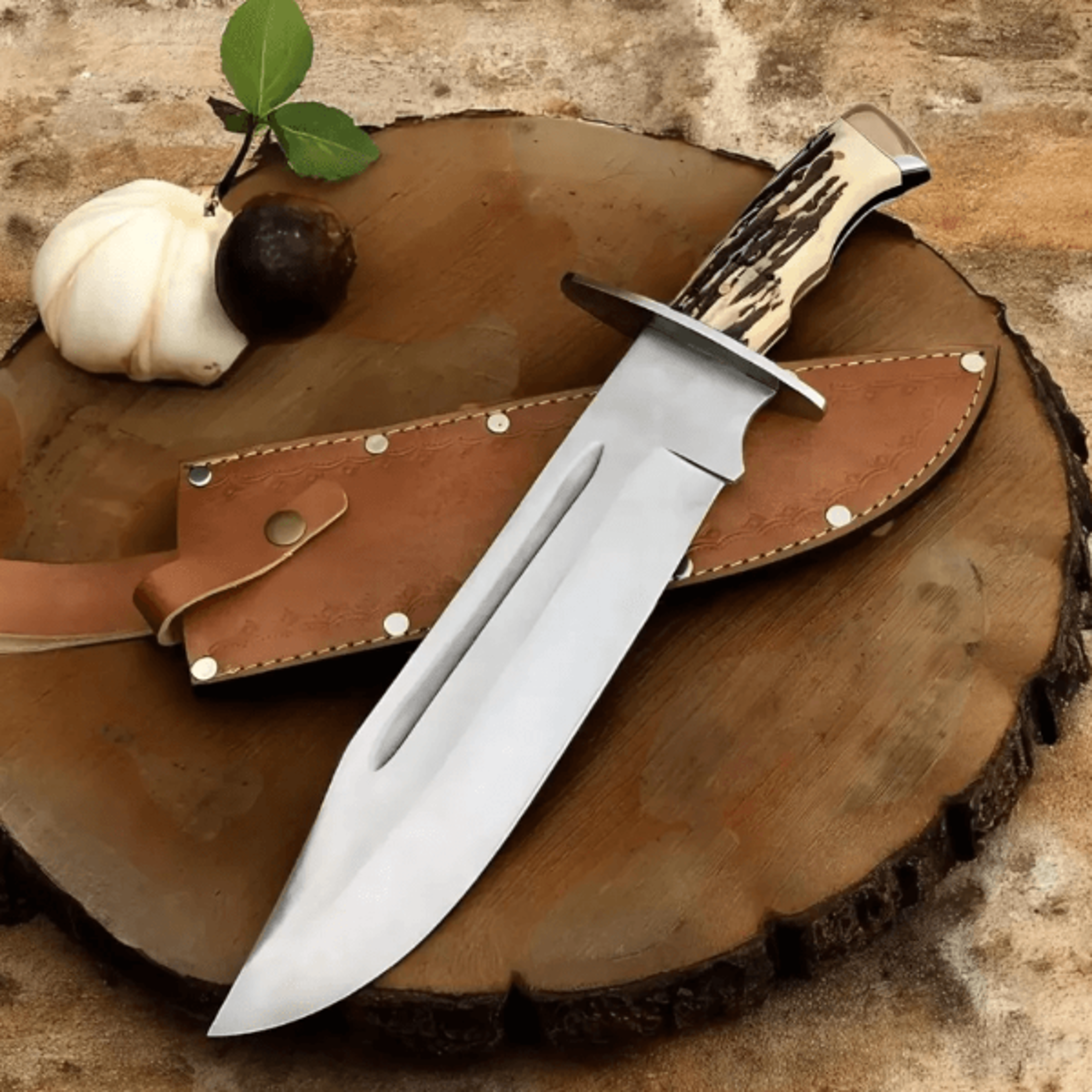 sale handcrafted D2 steel bowie knife